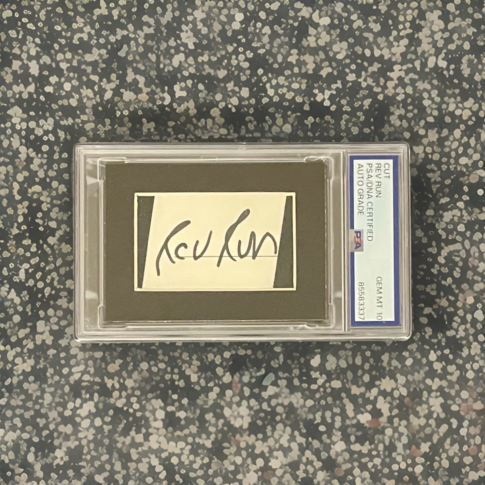 Rev Run DMC PSA/DNA Signed Cut Signature Autographed Slabbed Graded Gem Mt 10