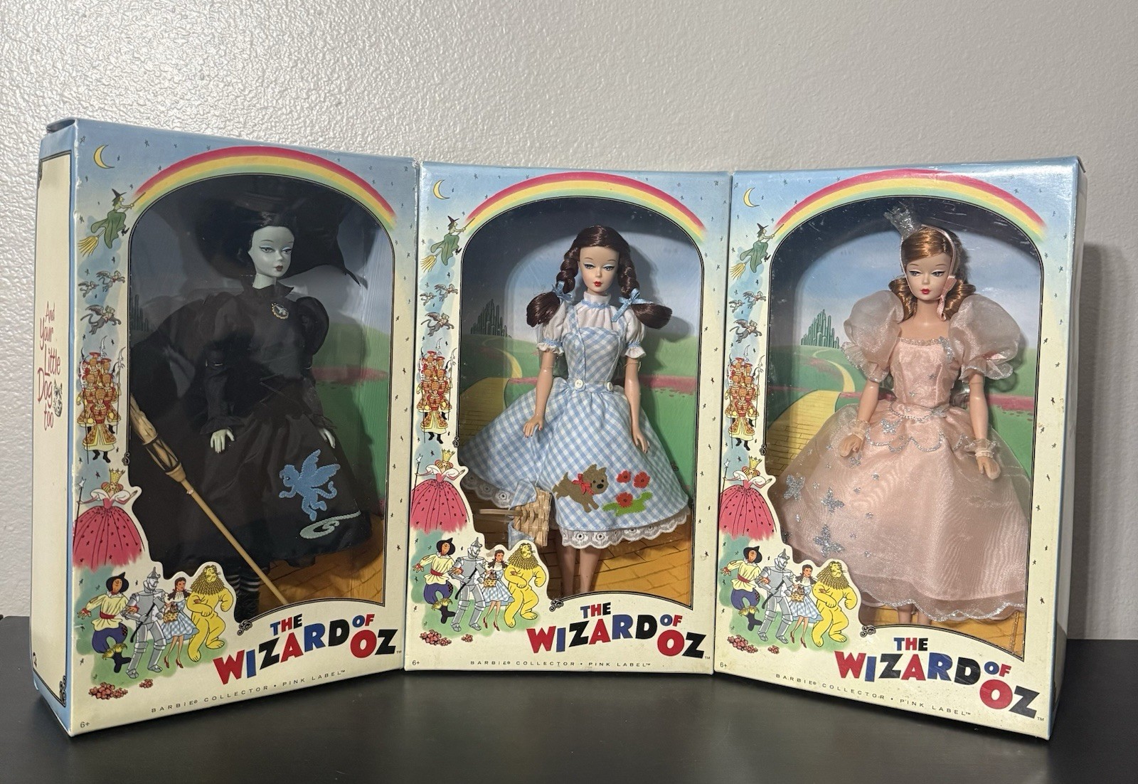 Barbie Collector Pink Label Wizard of Oz Doll Lot 3 12in Dorothy Glinda Witch