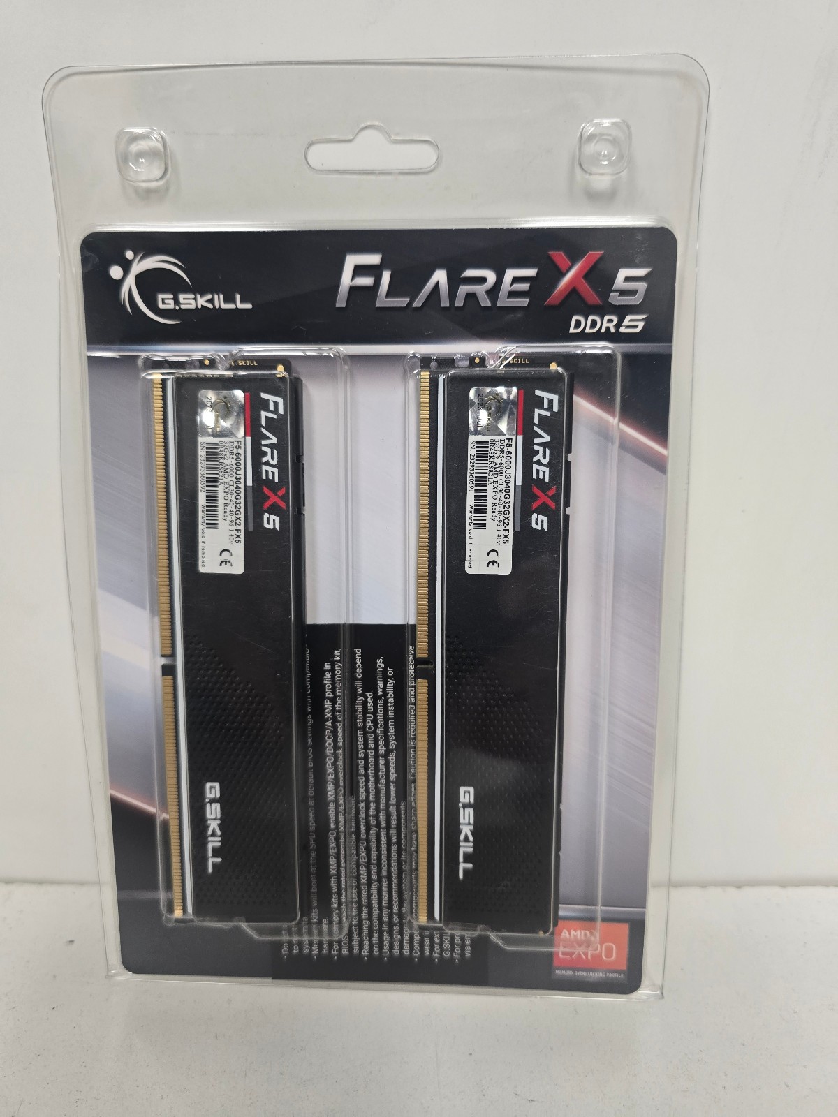 G.Skill Flare X5 Series 64GB (2 x 32GB) DDR5-6000 PC5-48000 CL30 Dual Channel G.Skill Flare X5 Series 64GB (2 x 32GB) DDR5-6000 PC5-48000 CL30 Dual Channel