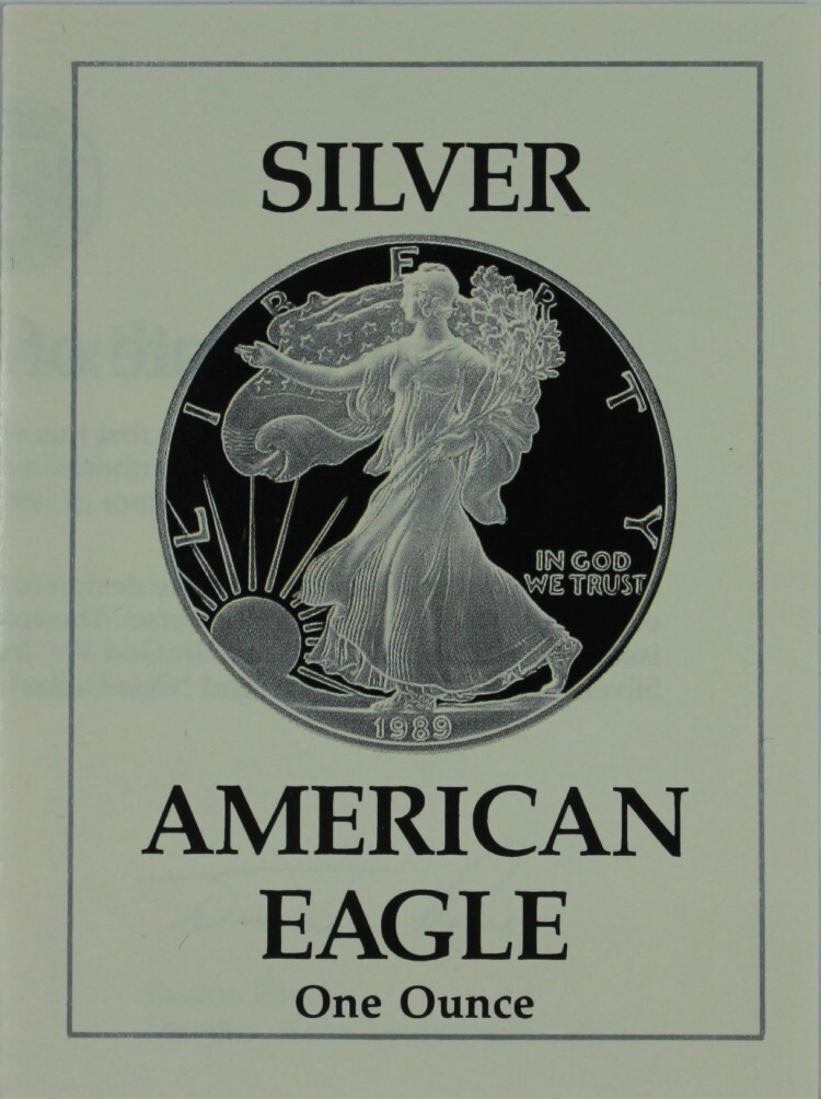 1989-S American Proof Silver Eagle Mint Issued COA (NO Coin) 1989-S American Proof Silver Eagle Mint Issued COA (NO Coin)