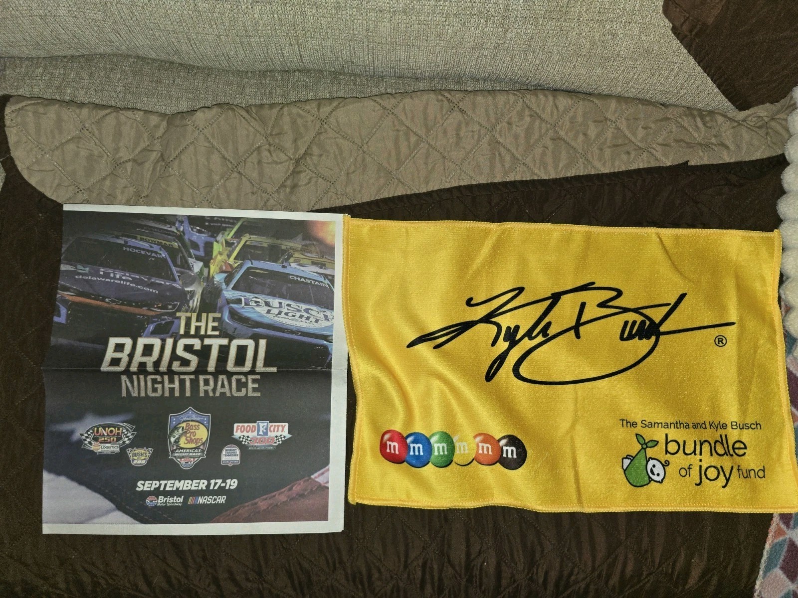 NASCAR Cup 2026 Kyle Busch #18 8 Collector\'s Towel Newspaper Sga Bristol 
