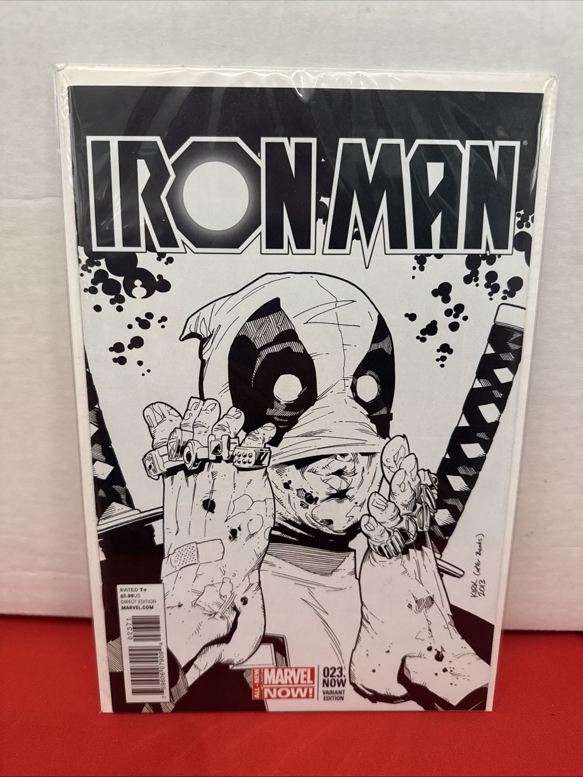 Iron Man 23 NOW Deadpool Sketch Variant Leonard Kirk Marvel 2014