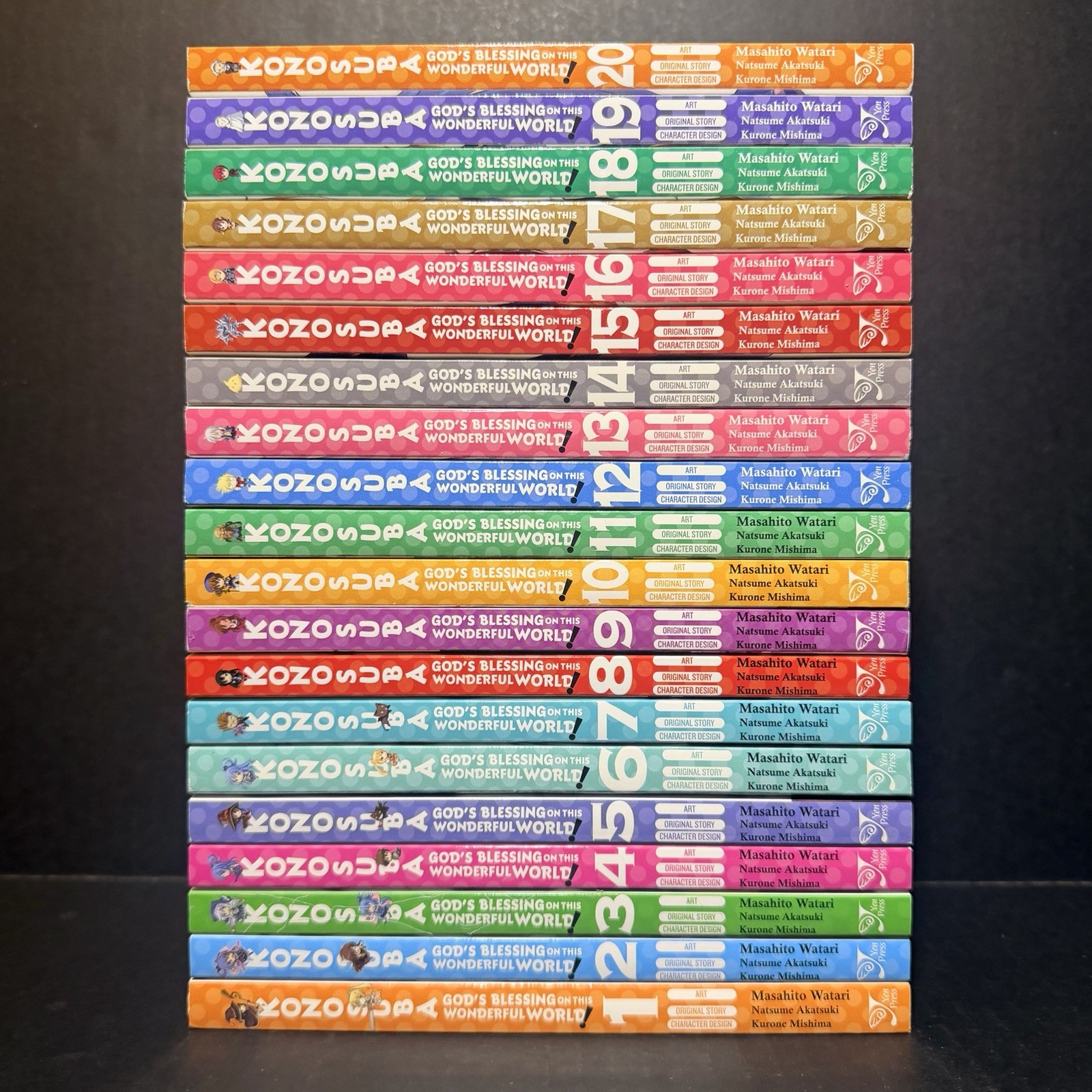 Konosuba Manga Volumes 1-20 Brand New English US Authentic Yen Press Konosuba Manga Volumes 1-20 Brand New English US Authentic Yen Press
