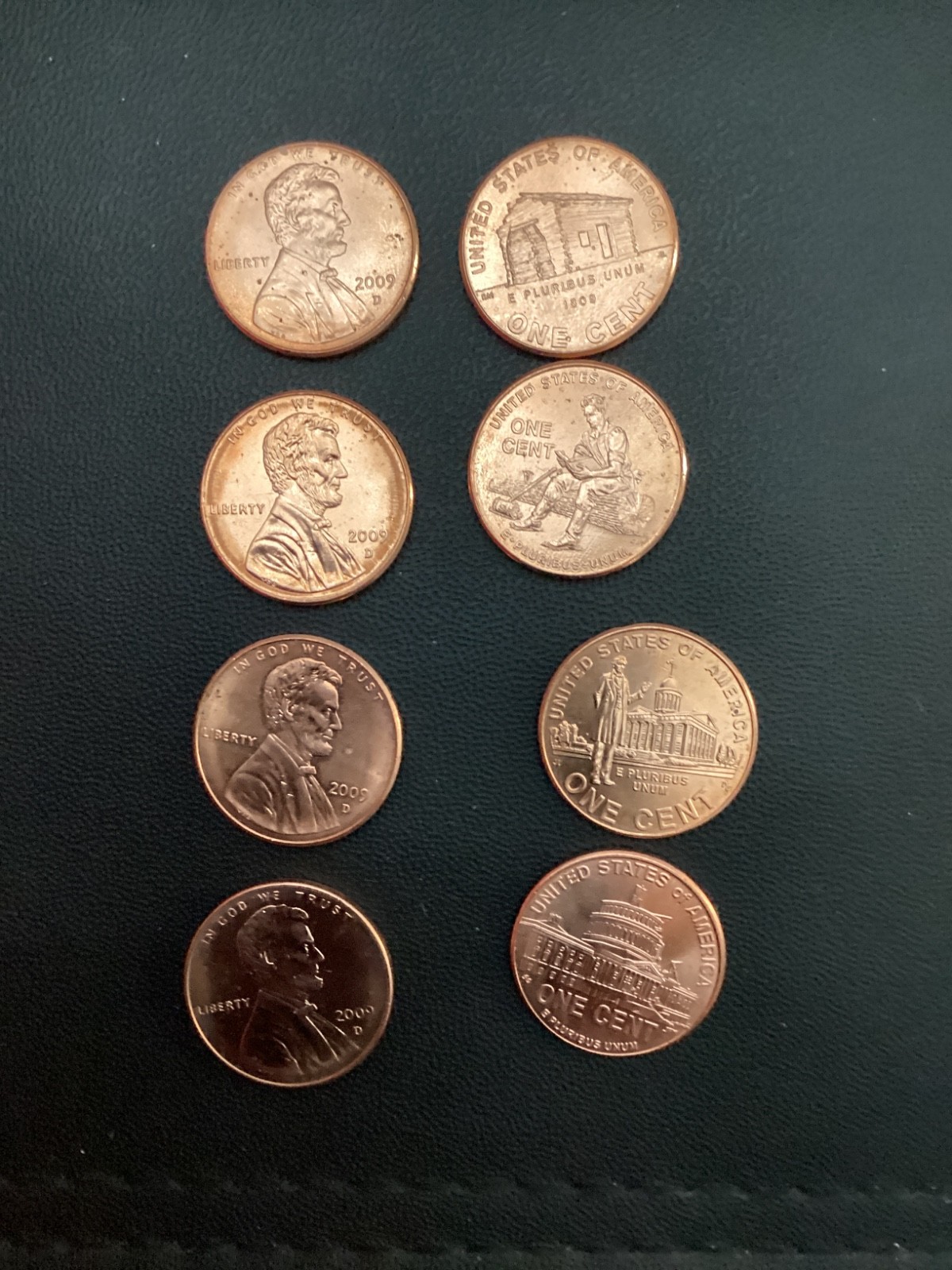 2009 P&D Complete 8 Cent Lincoln Set LP1-4 in BU MS RD with 2009 P&D Complete 8 Cent Lincoln Set LP1-4 in BU MS RD with