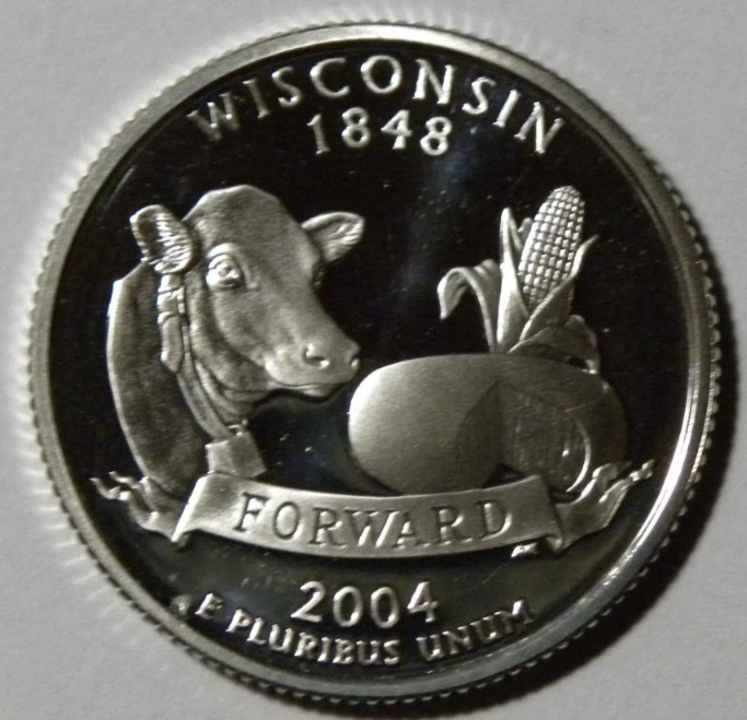 2004 S GEM PROOF WISCONSIN STATE QUARTER 
