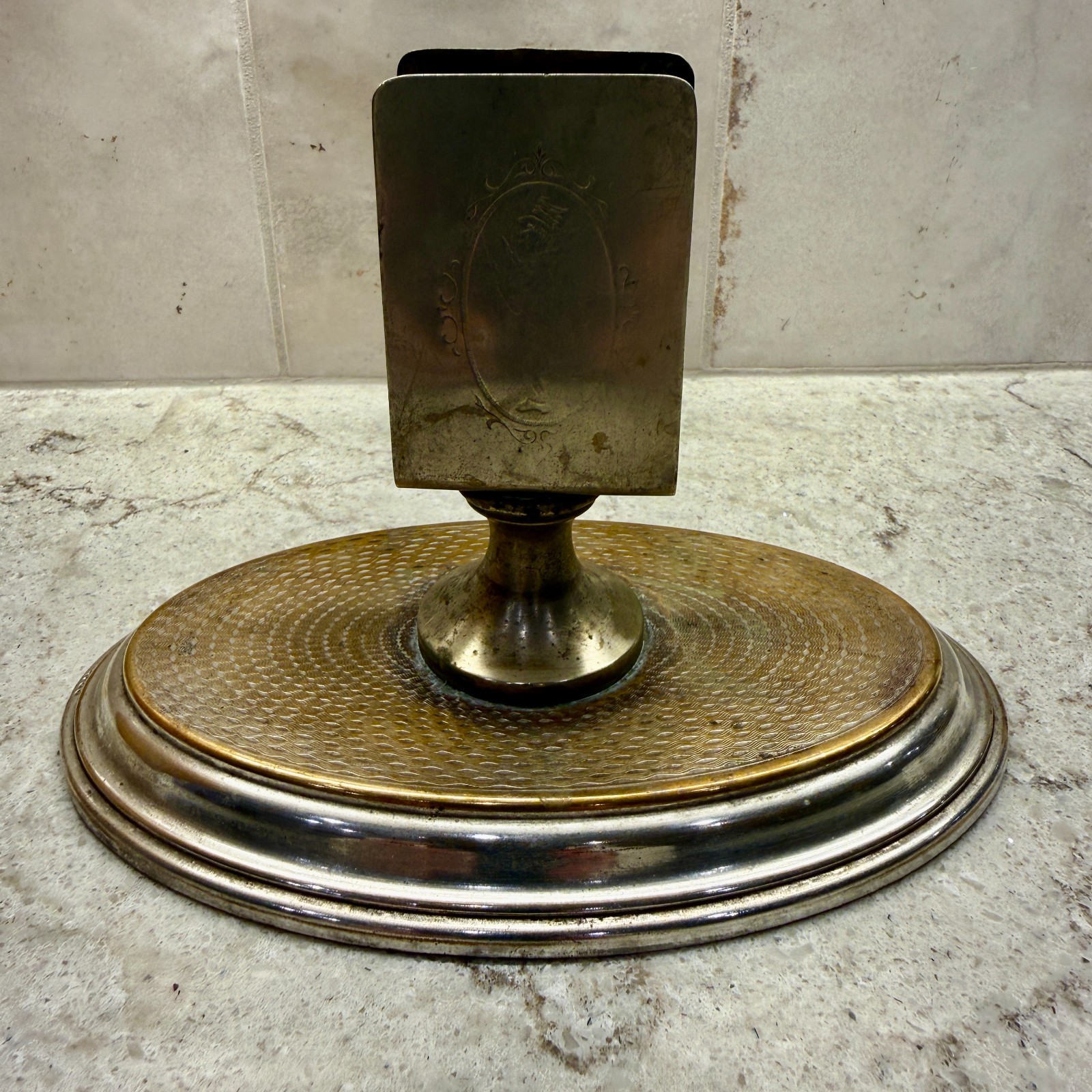 Antique A. Kohler Austrian Art Nouveau Silver Plate Matchbox Holder Ashtray 4003