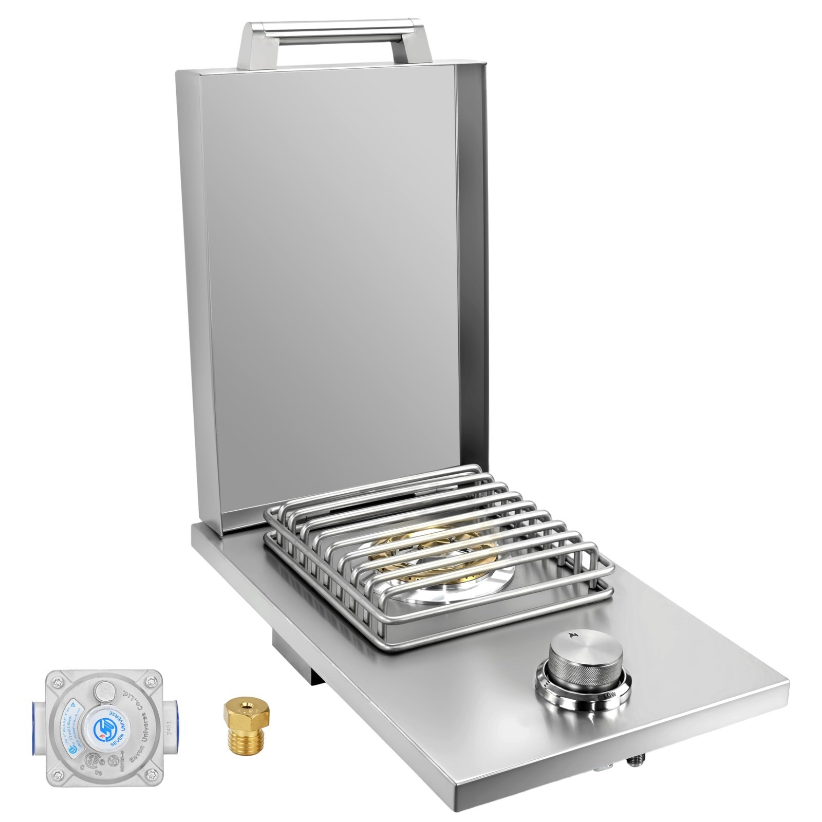 Built-in Single Side Burner for Outdoor Grill with Cover