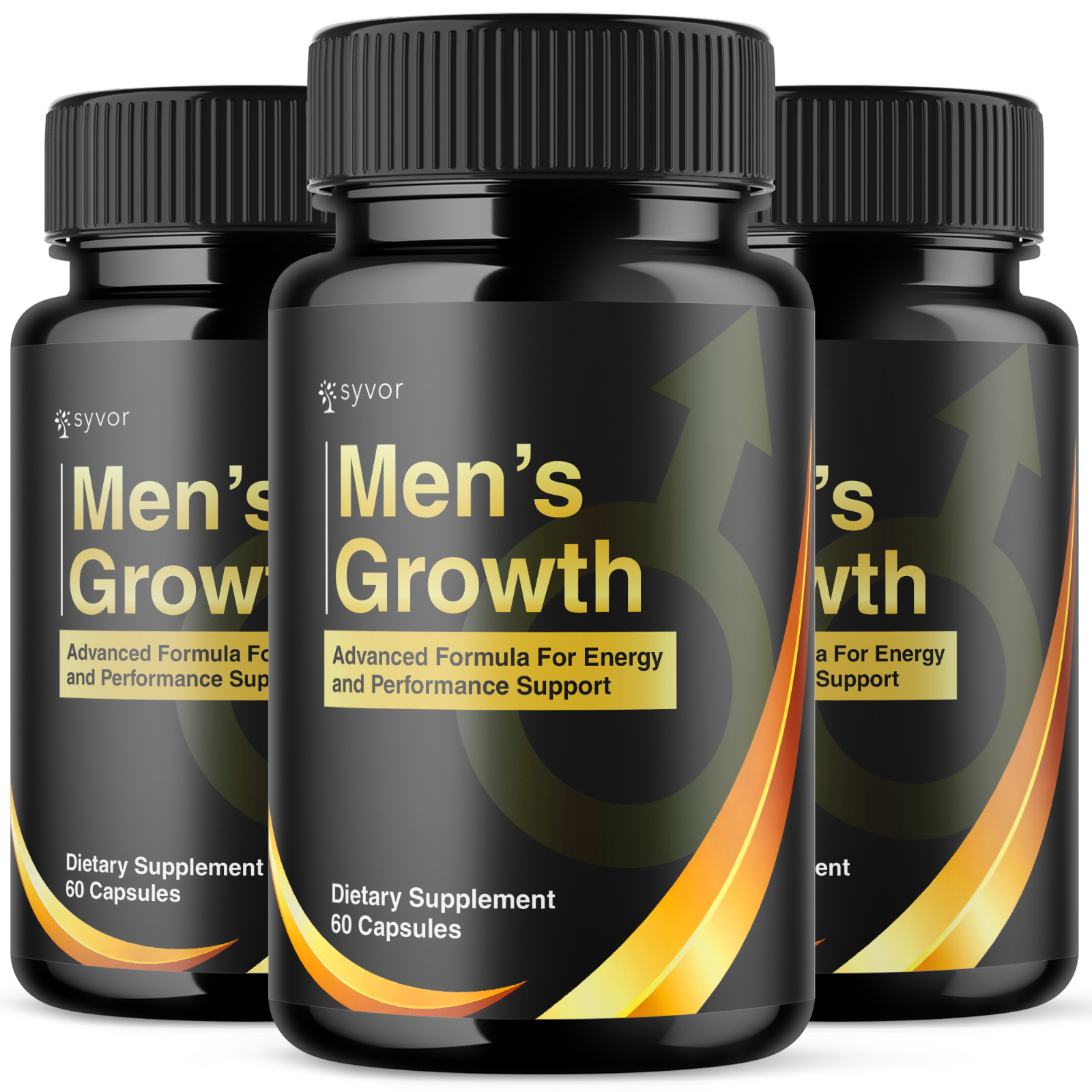 (3 Pack) Men\'s Growth Advanced Male Support Supplement Men\'sGrowth 180 Capsules