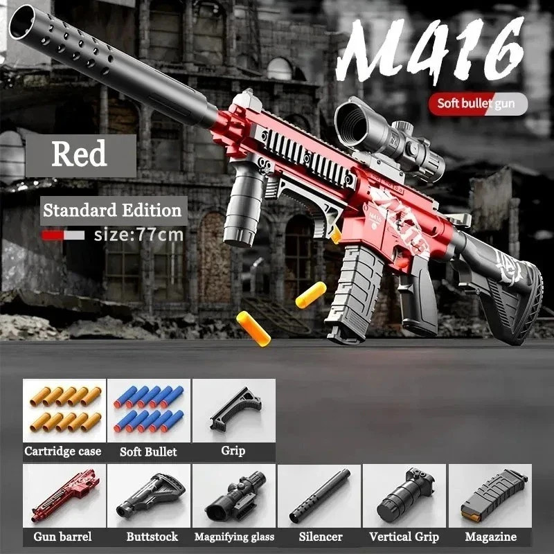 M416 Toy Gun Rifle Sniper Pistol Blaster Soft Bullet Launcher - NEW M416 Toy Gun Rifle Sniper Pistol Blaster Soft Bullet Launcher - NEW