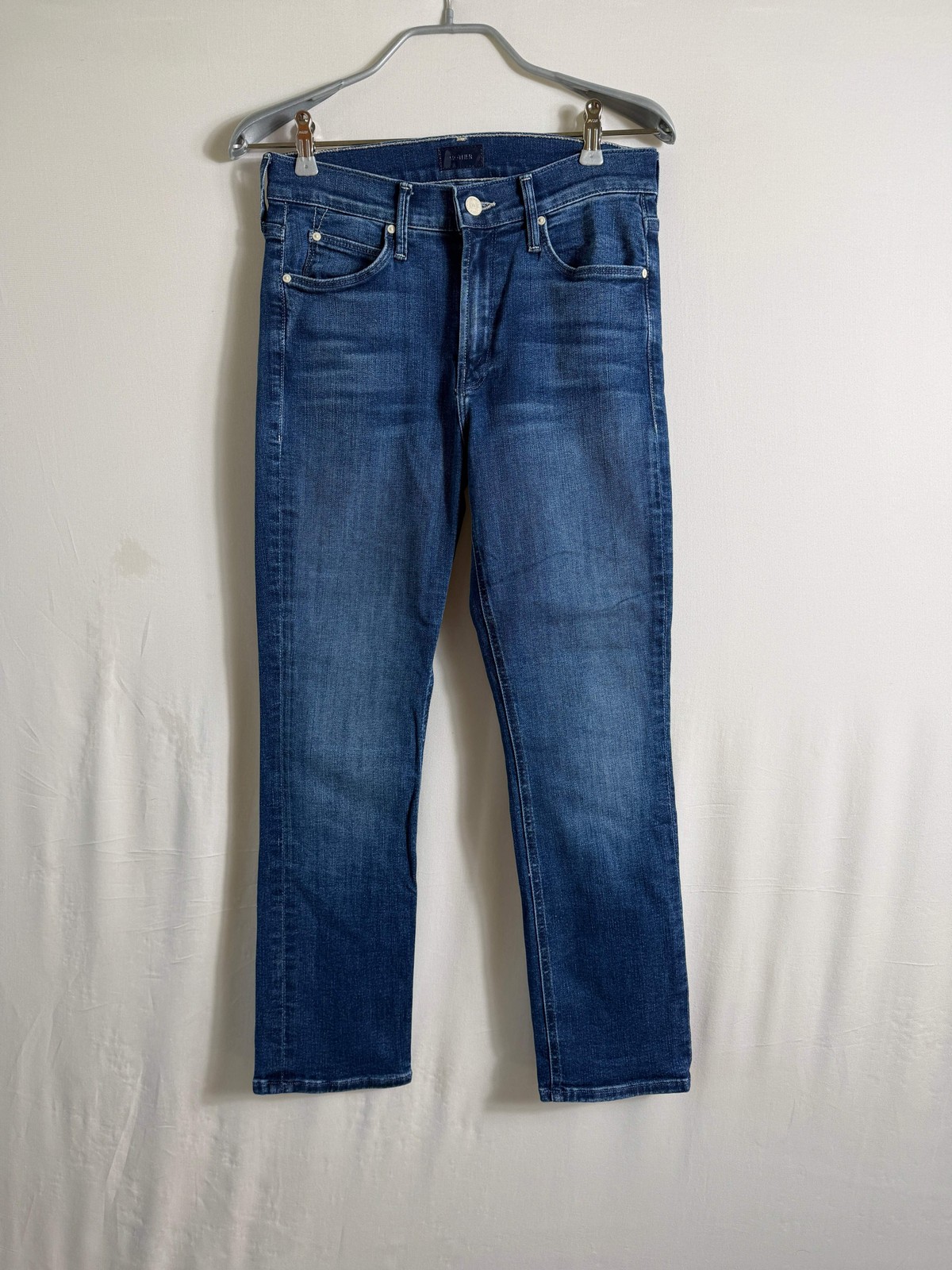 MOTHER Dark Wash Straight Jean