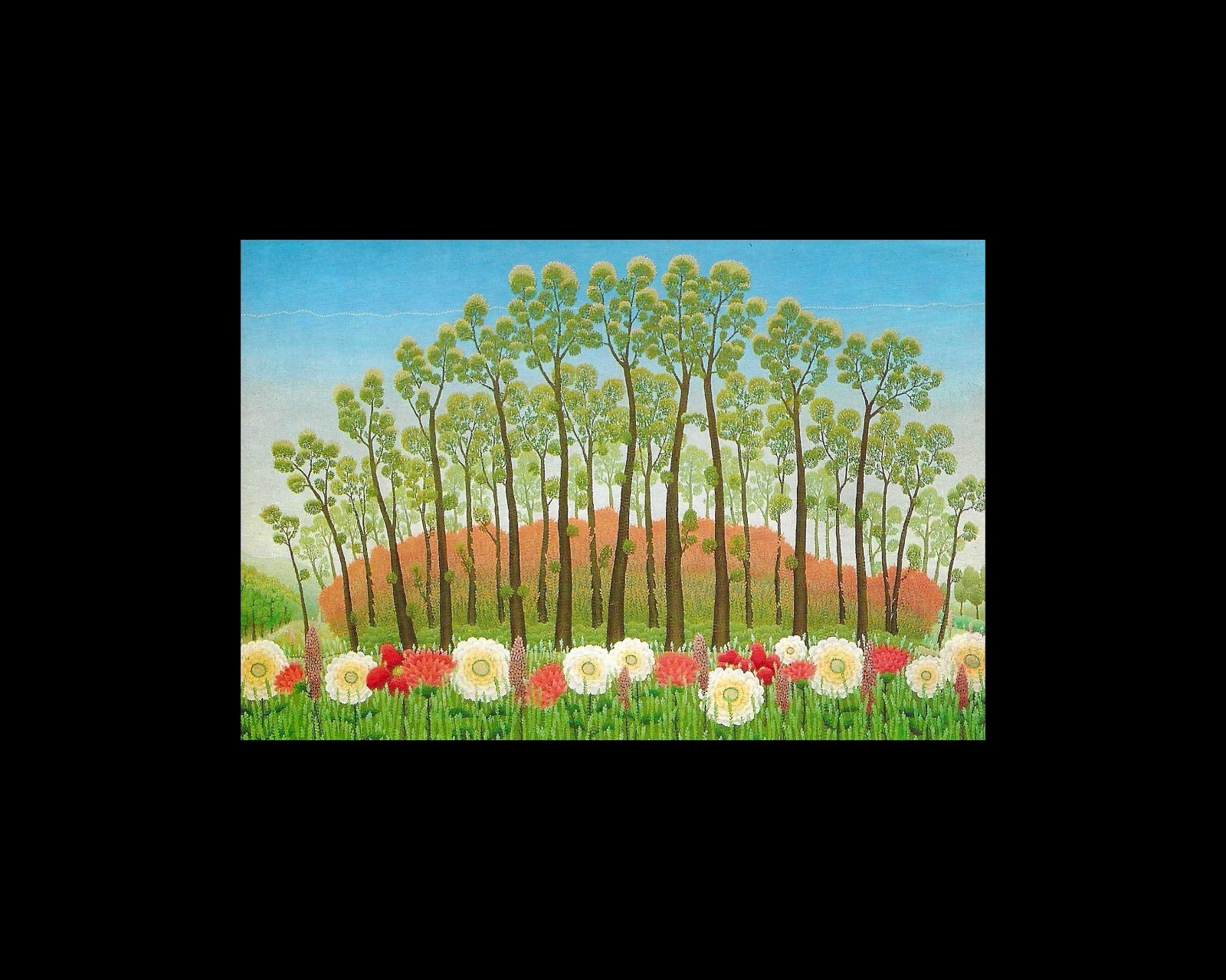 Ivan Rabuzin Big Forest Hlebine Croatia Naive Art Print 8x10 Matted Decor