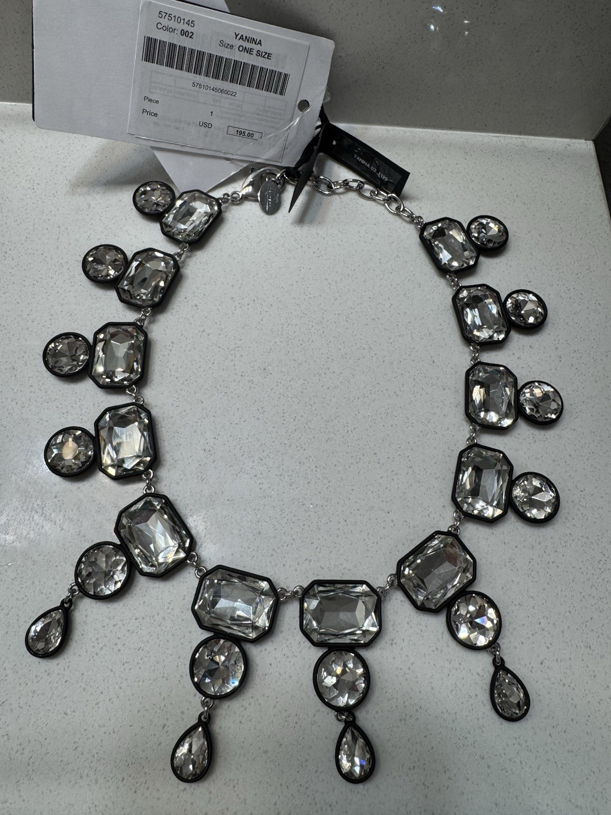 WEEKEND MAX MARA Womens Black Yanina Crystal-embellished Metal Necklace