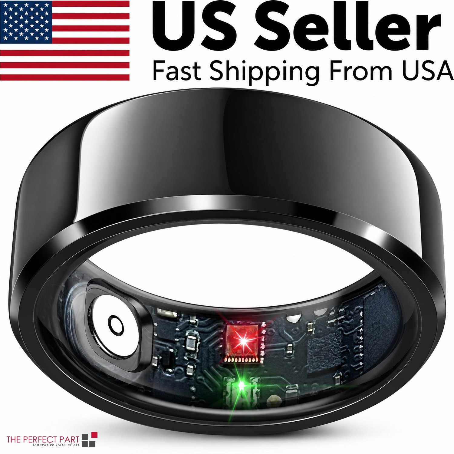 2027 Smart Ring Health Tracker IP65 Waterproof Monitor for Heart Rate & Fitness