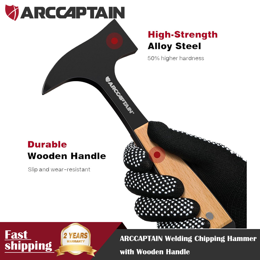 2026 ARCCAPTAIN Welding Chipping Hammer with Wooden Handle, 14 oz Slag Hammer 2026 ARCCAPTAIN Welding Chipping Hammer with Wooden Handle, 14 oz Slag Hammer