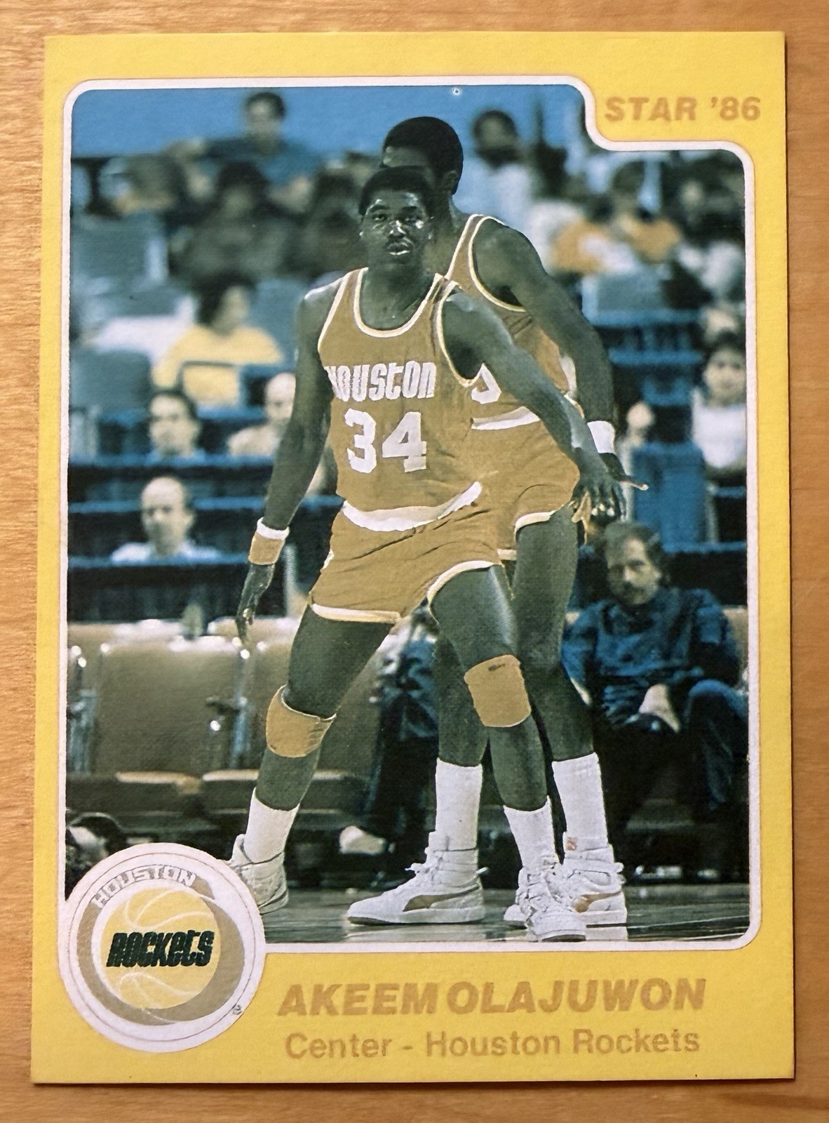 1985-86 STAR Basketball Akeem Olajuwon Rookie #18 Houston Rockets NM Rare