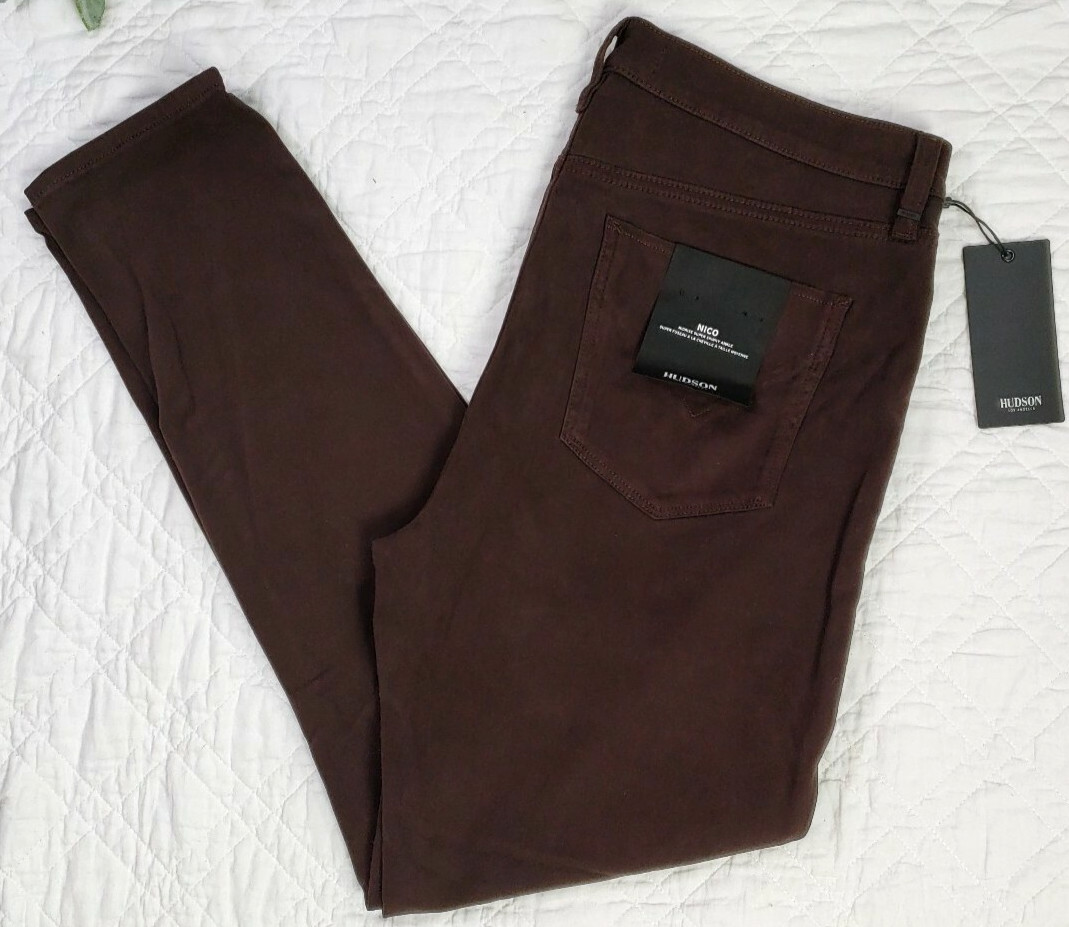 NWT Hudson Nico Skinny Pants Bown Size 32 MSRP 195$ NWT Hudson Nico Skinny Pants Bown Size 32 MSRP 195$