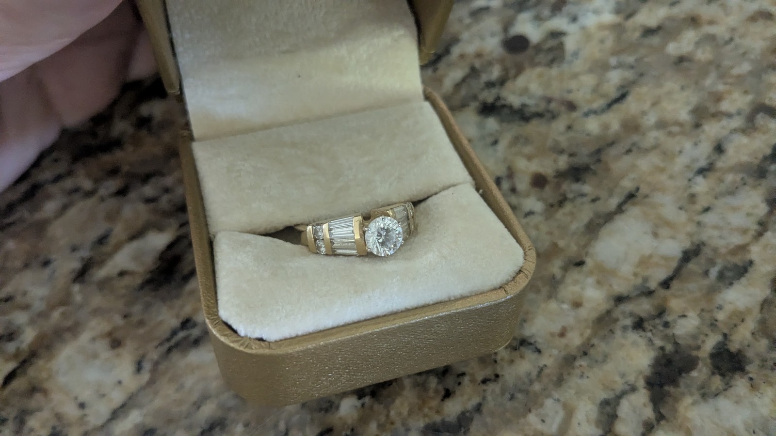 Vintage 1998 Custom Handmade 1.64 CTW Diamond Ring 14K Gold .80ct G VS1