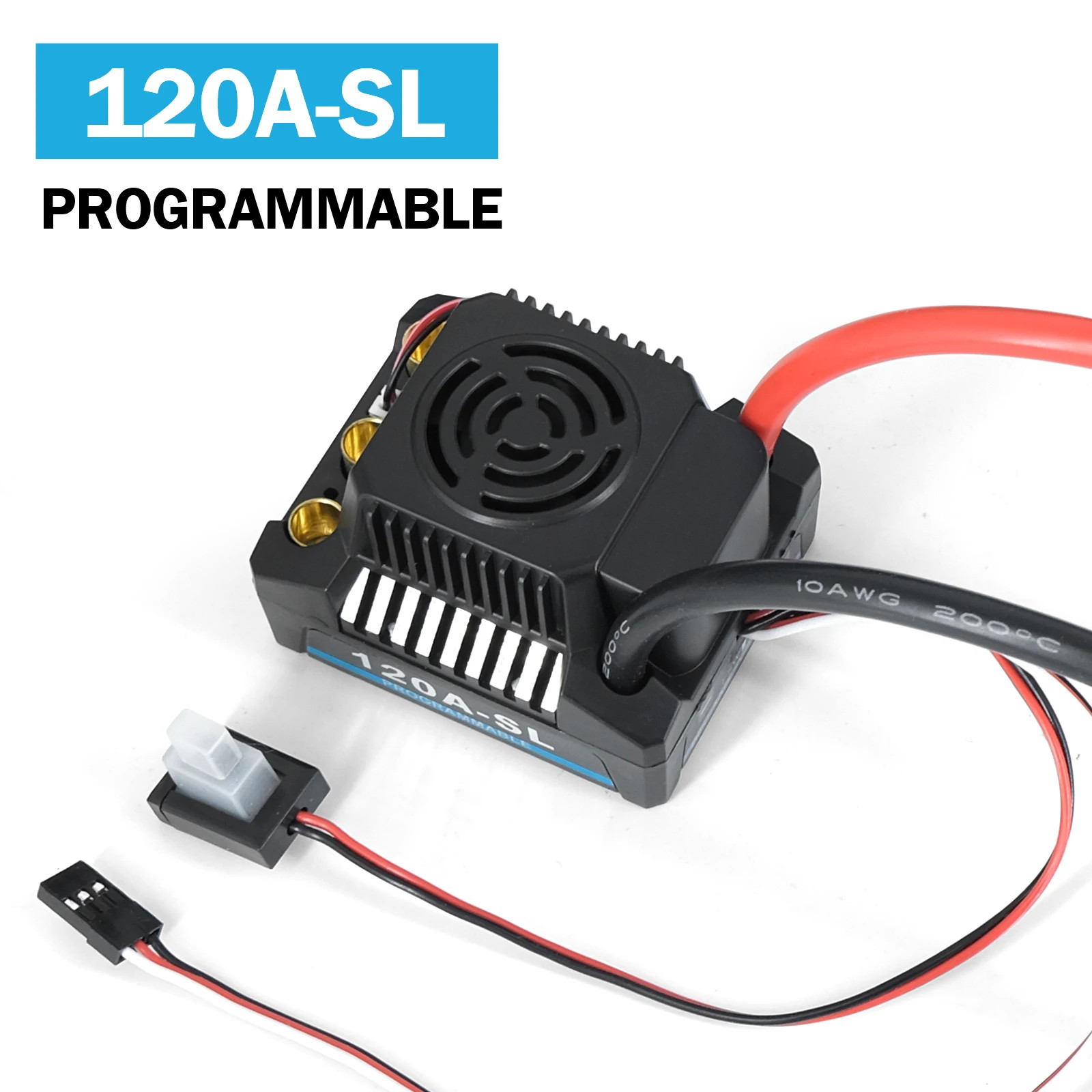 120A 150A Waterproof Brushless ESC A2-4S for RC 1/10 1/12 1/14 RC Car Truck Boat