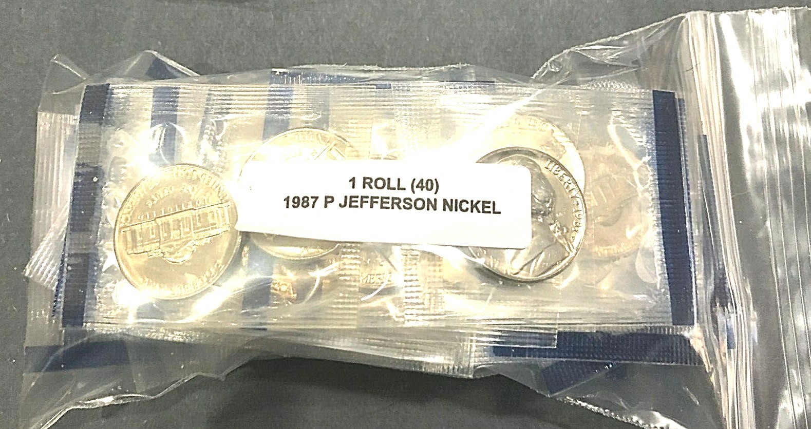 ROLL 1987 p Jefferson Nickel (40) In Mint Cello