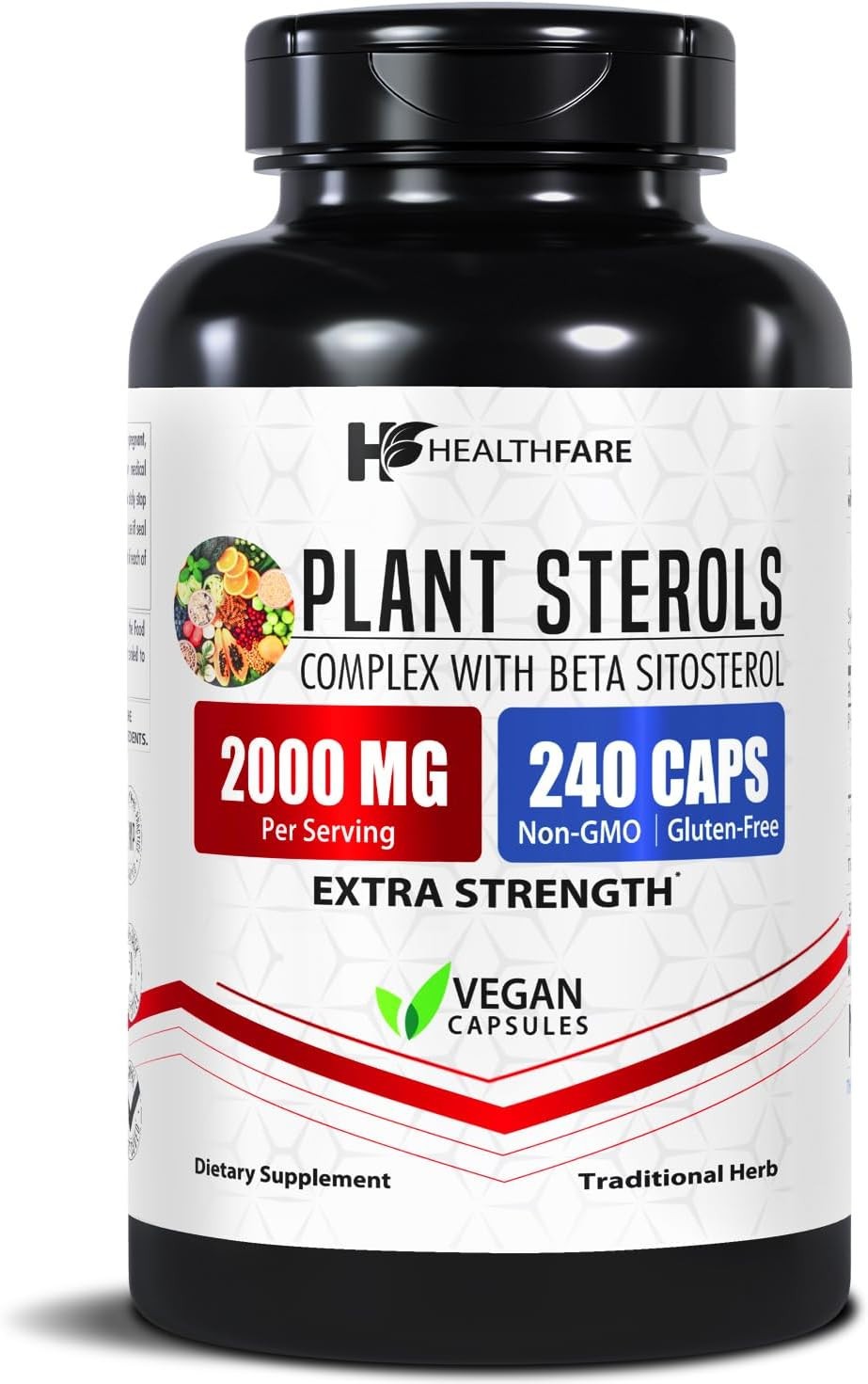 Healthfare Plant Sterols 2000mg | 240 Capsules, Maximum Strength Beta Sitosterol Healthfare Plant Sterols 2000mg | 240 Capsules, Maximum Strength Beta Sitosterol