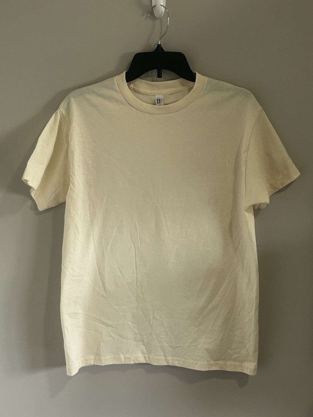 Lot of 3 - American Apparel Men\'s White (Cream) Short Sleeve Cotton T-Shirt M