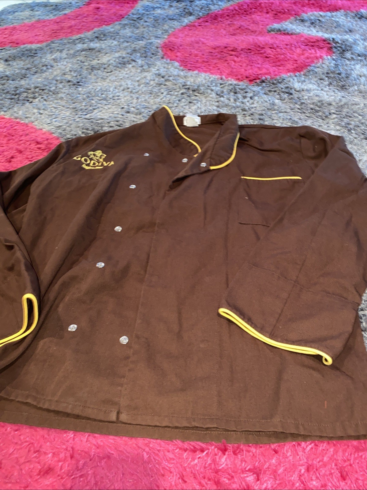 Godiva Belgium Since 1926 Chocolate Chef Jacket Uniform Medium Employee Godiva Belgium Since 1926 Chocolate Chef Jacket Uniform Medium Employee