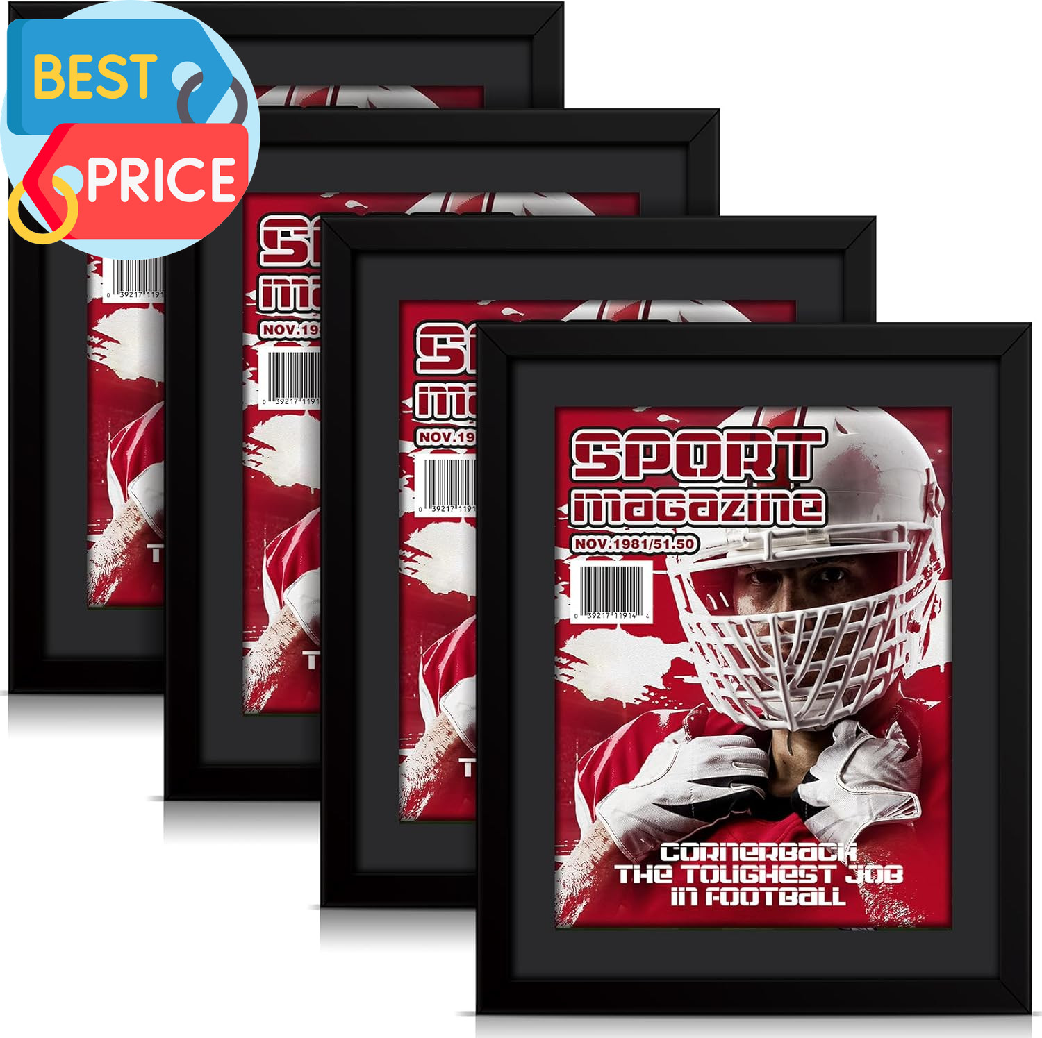 4 PCS Sports Magazine Frame Fits Magazine Measuring 8.5 X 11.25 Inch Magazine Di 4 PCS Sports Magazine Frame Fits Magazine Measuring 8.5 X 11.25 Inch Magazine Di
