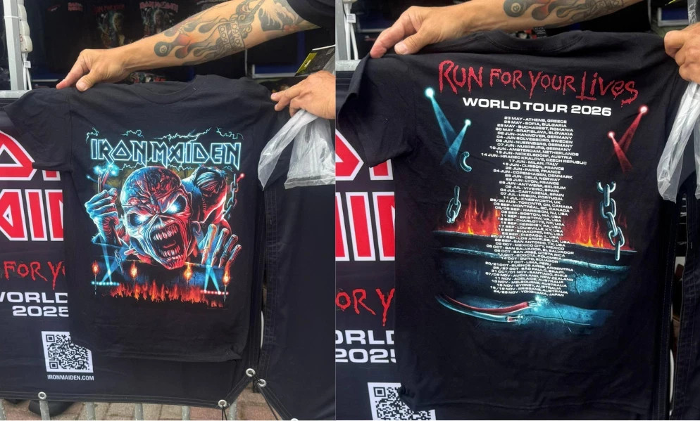 Iron Maiden Run For Your Lives World Tour 2026 T-shirt