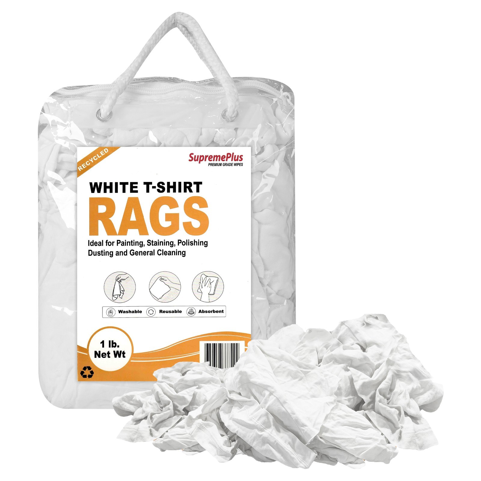 Cotton White Knit Cleaning Cloth – Shop Bulk Rags Multipurpose - Bags