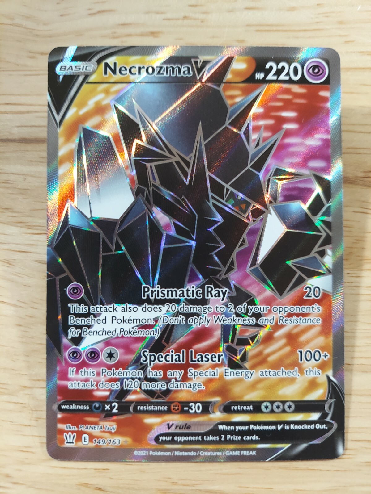 Necrozma V 149/163 Battle Styles NM Full Art Ultra Rare Pokemon Card