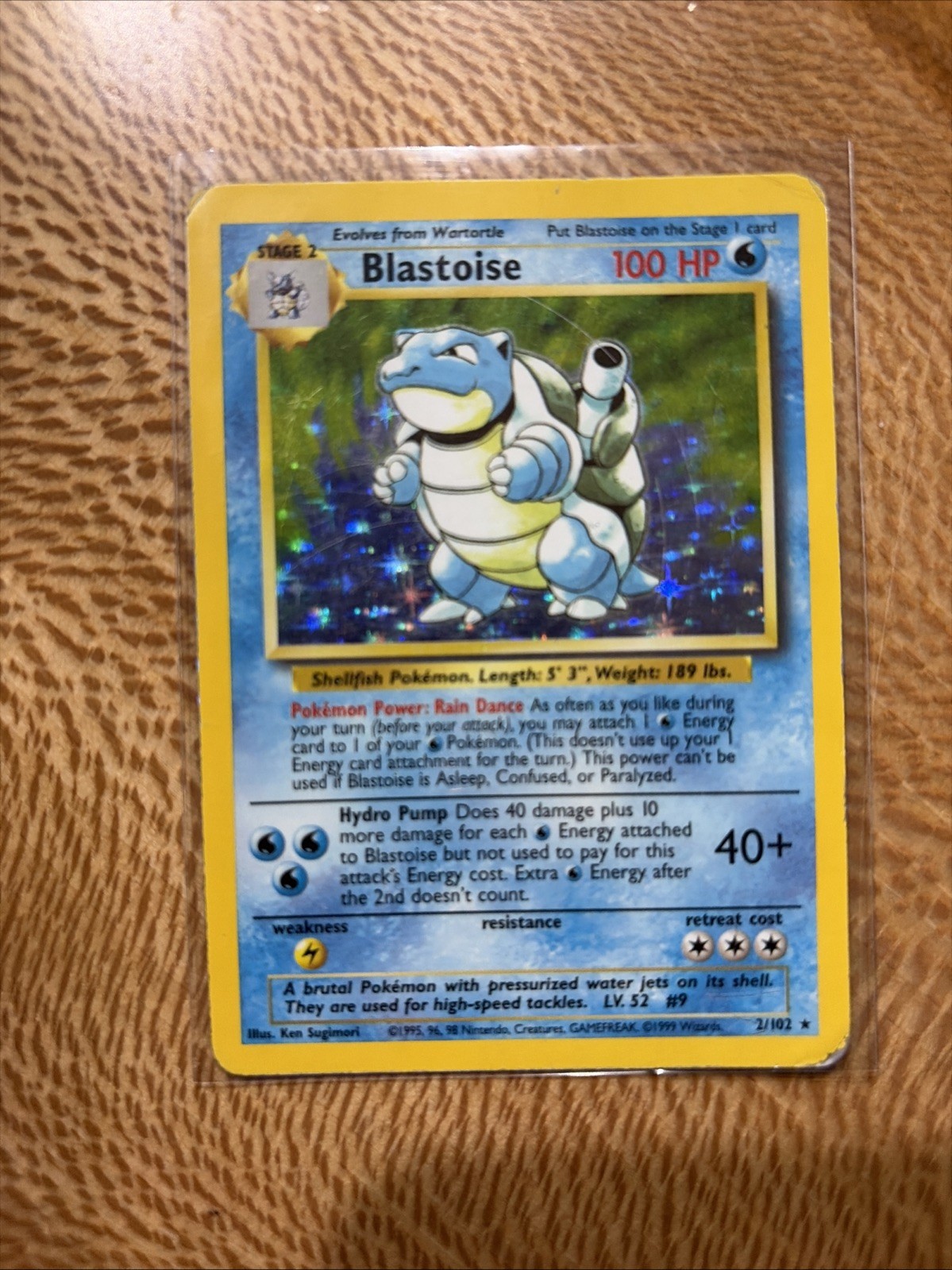 Base Set Blastoise 002/102 Holo Rare Pokémon WOTC 1999 Base Set Blastoise 002/102 Holo Rare Pokémon WOTC 1999
