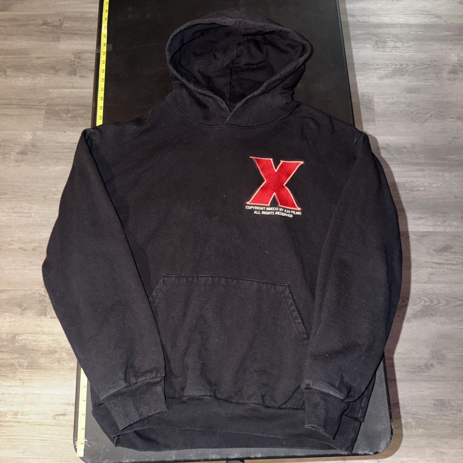 X Ti West A24 Online Ceramics Hoodie XL Embroidered Heavyweight Jacket Black X Ti West A24 Online Ceramics Hoodie XL Embroidered Heavyweight Jacket Black