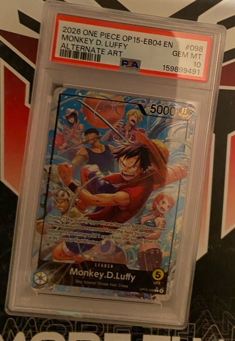 2026 ONE PIECE OP15-EB04 EN MONKEY D. LUFFY ALTERN TE ART Psa 10 #098