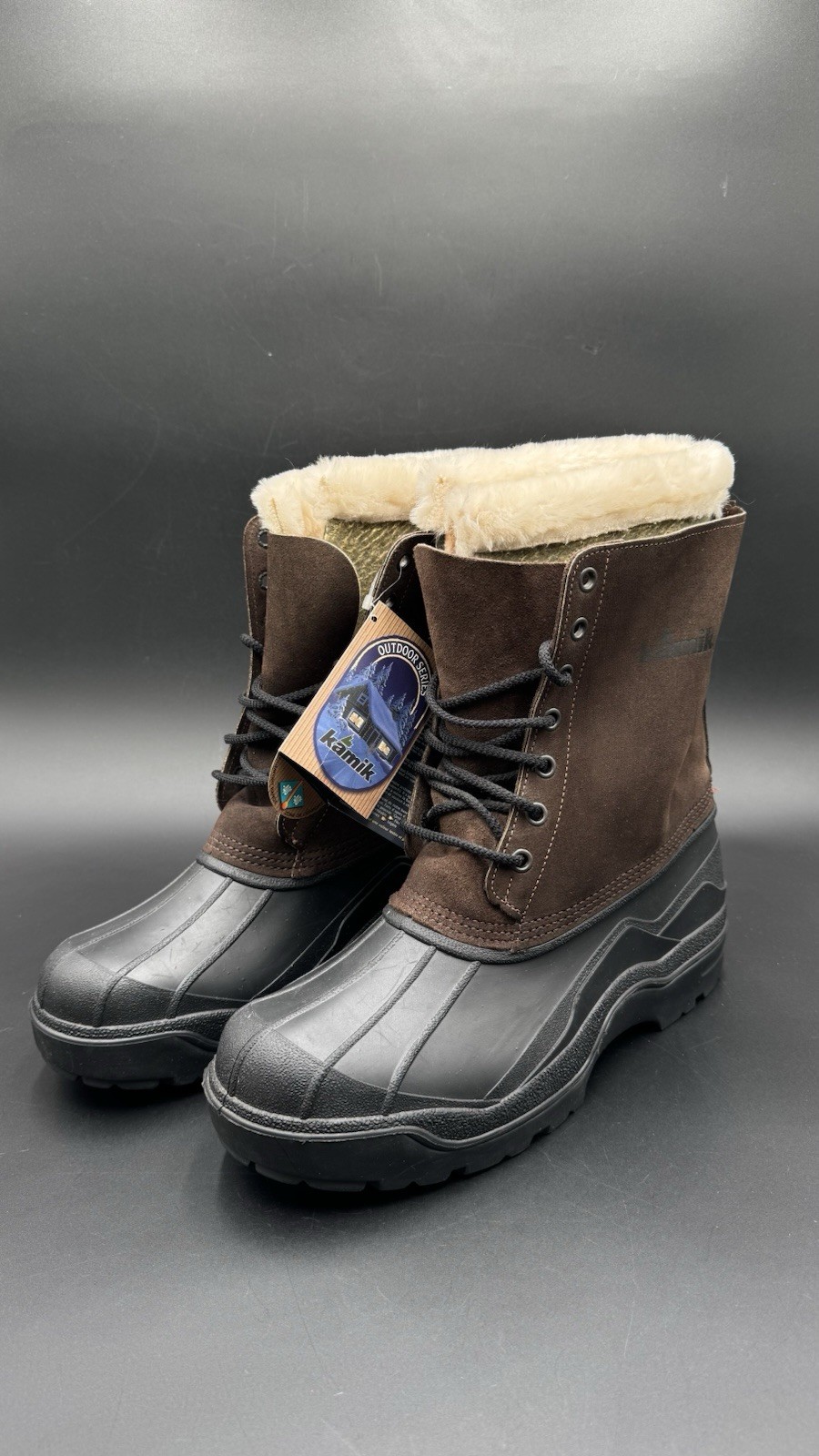 Kamik Unisex Size 13M Leather Winter Snow Boots Made in Canada -40°F New