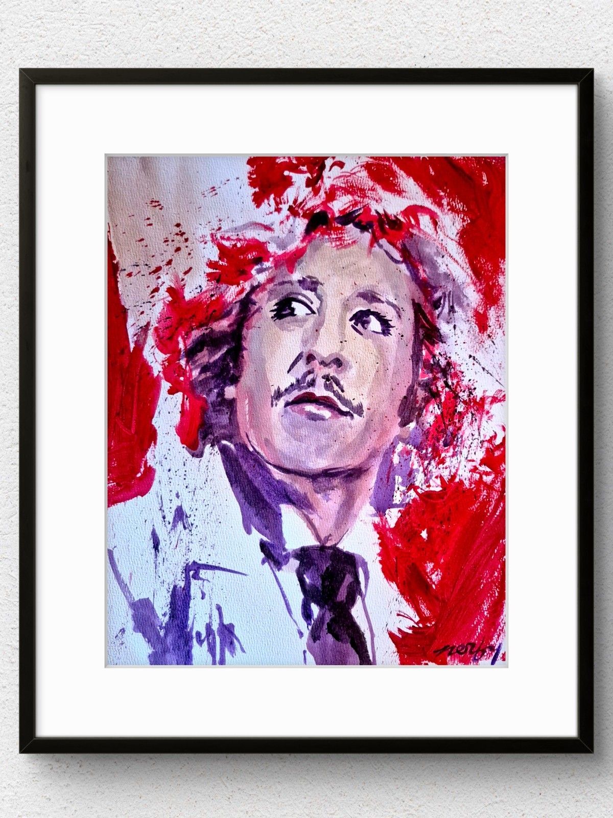 Original Signed 11x14 Young Frankenstein Painting Gene Wilder Acrylic Paper  584