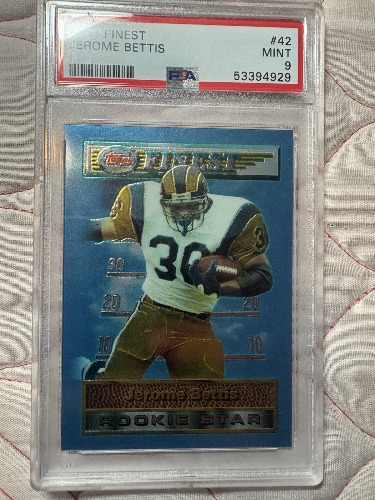 1994 Topps Finest - Jerome Bettis #42 Rookie (RC) 1994 Topps Finest - Jerome Bettis #42 Rookie (RC)