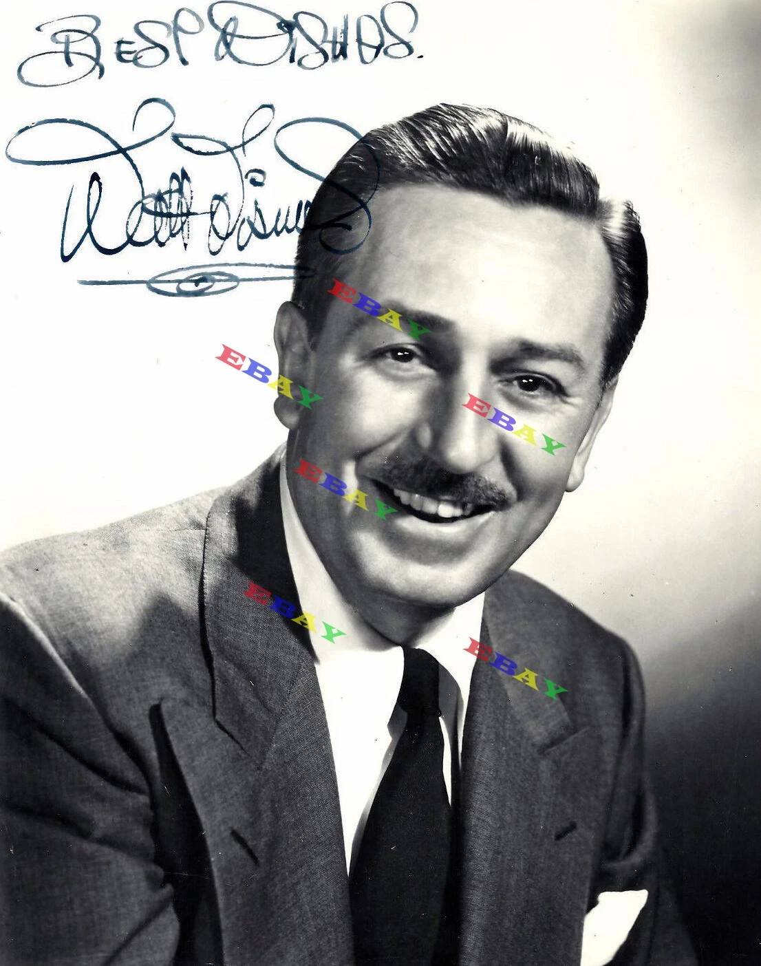 Walt Disney Autographed Signed 8x10 Photo Reprint