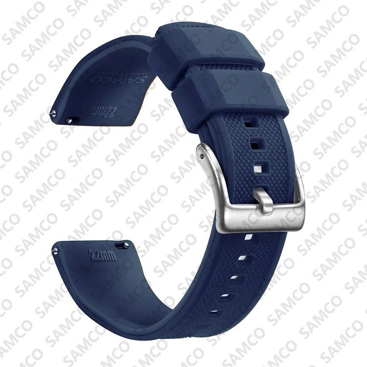 WOCCI Silicone Watch Band for Men, Quick Release Replacement Strap Width 20 22mm