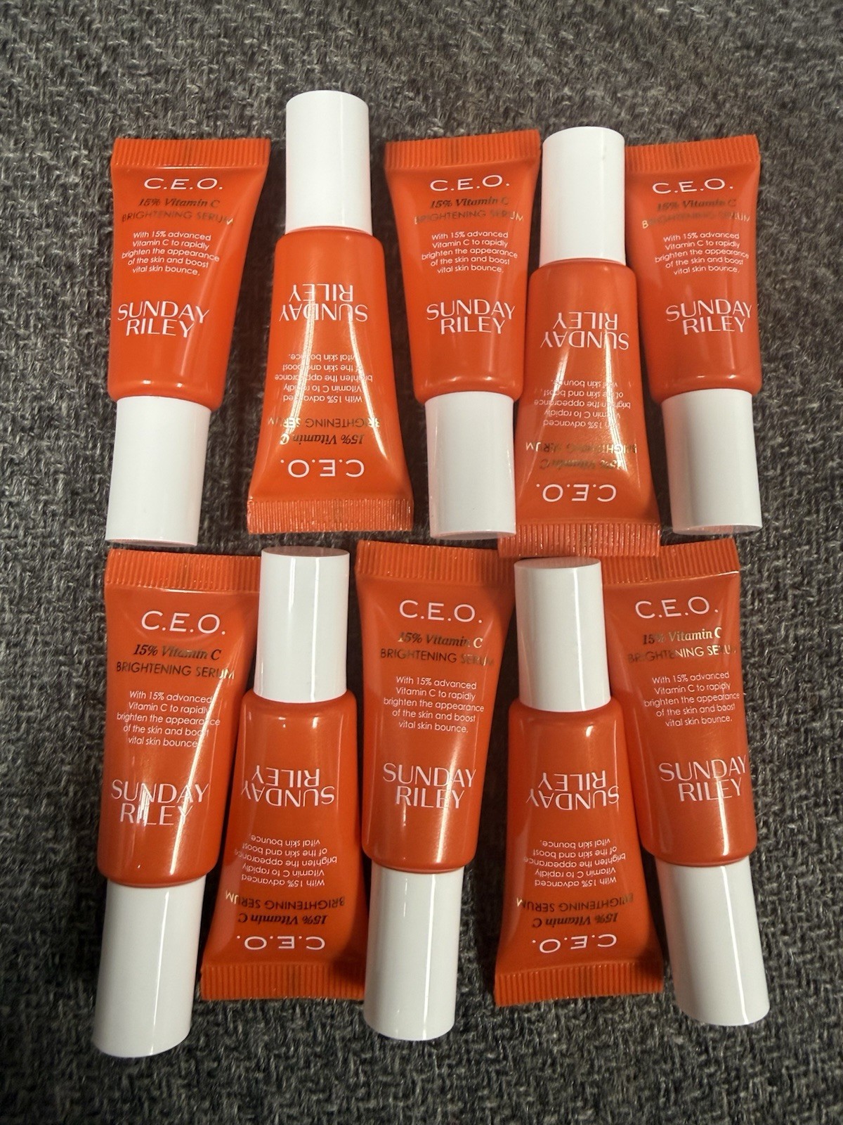 10 New Sunday Riley C.E.O. 15% Vitamin C Brightening Serum CEO .17oz Each 10 New Sunday Riley C.E.O. 15% Vitamin C Brightening Serum CEO .17oz Each