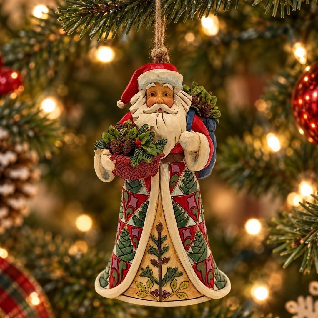 Vintage Jim Shore Pinecone Santa Ornament 6001506 Heartwood Creek 2018 - 5\ Vintage Jim Shore Pinecone Santa Ornament 6001506 Heartwood Creek 2018 - 5\