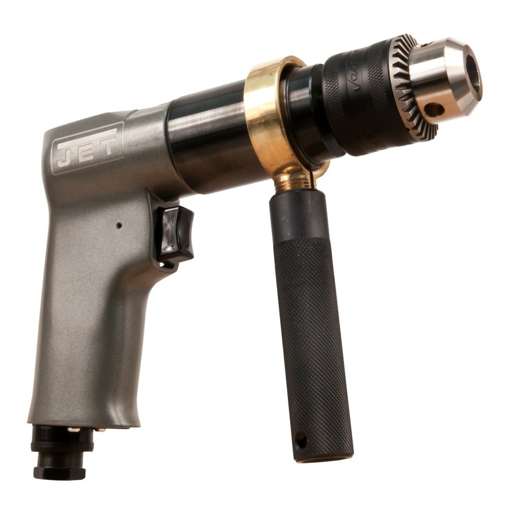 Jet 505601 R6 1/2in Reversible Air Drill 800 RPM Keyed Chuck