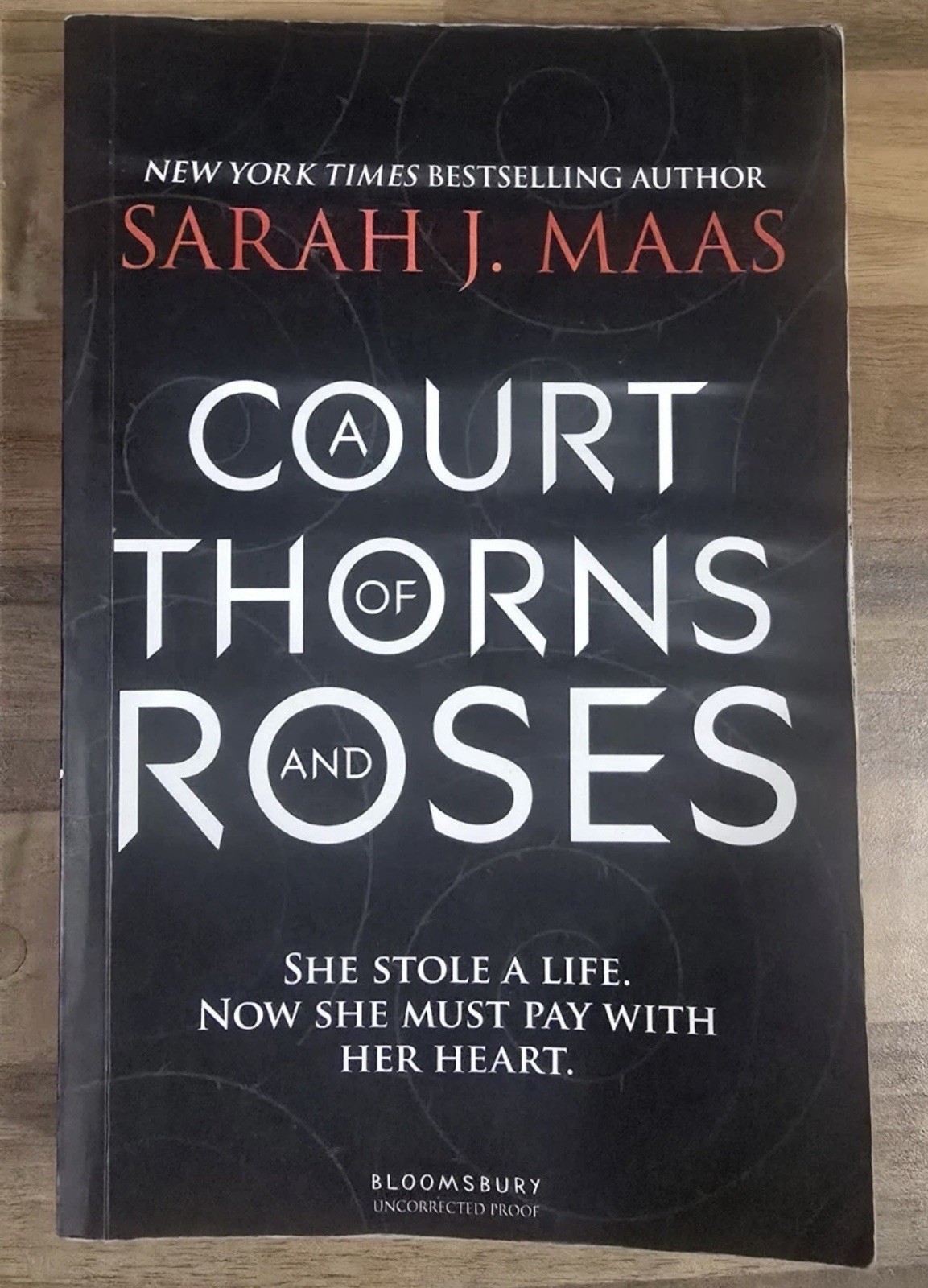 A Court Of Thorns and Roses, Sarah Maas, UK Uncorrected Proof / ARC, SIGNED
