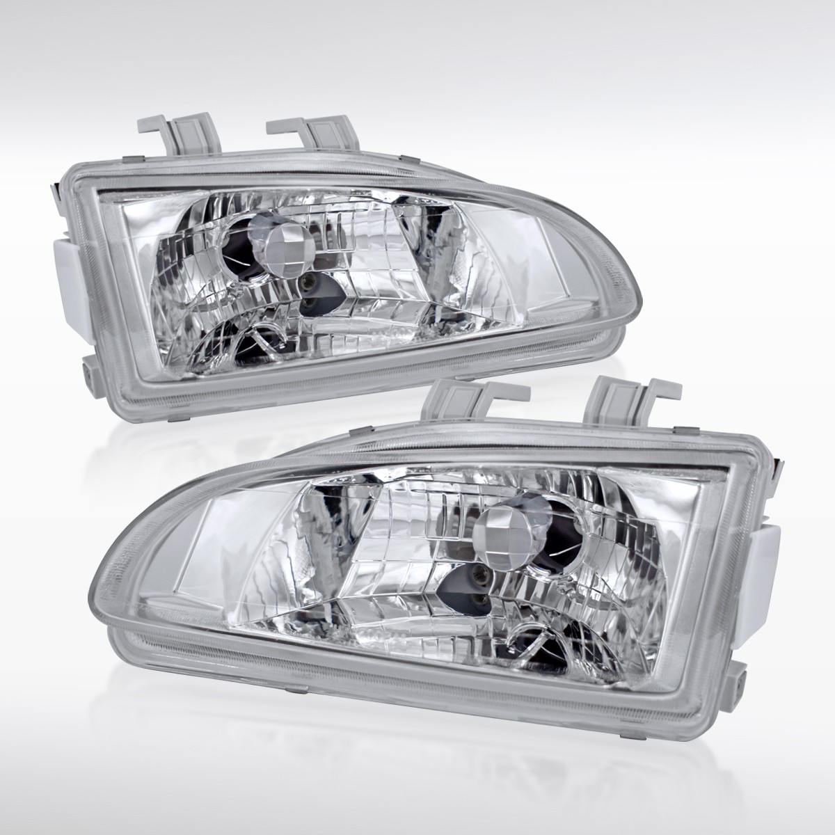 Fit 1992-1995 Honda Civic CX DX EX Si Headlights Lamps Assembly Left+Right 92-95