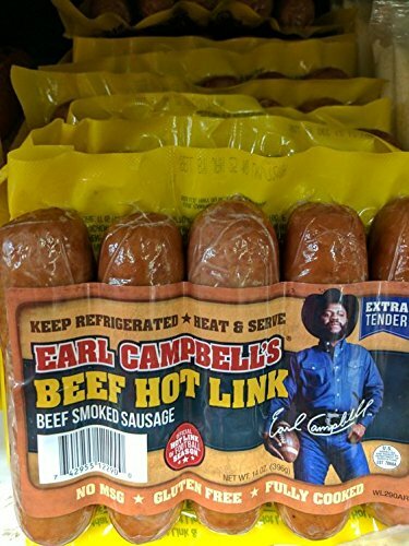 Earl Campbell\'s Beef Hot Link Sausage 14 Oz (4 Pack)