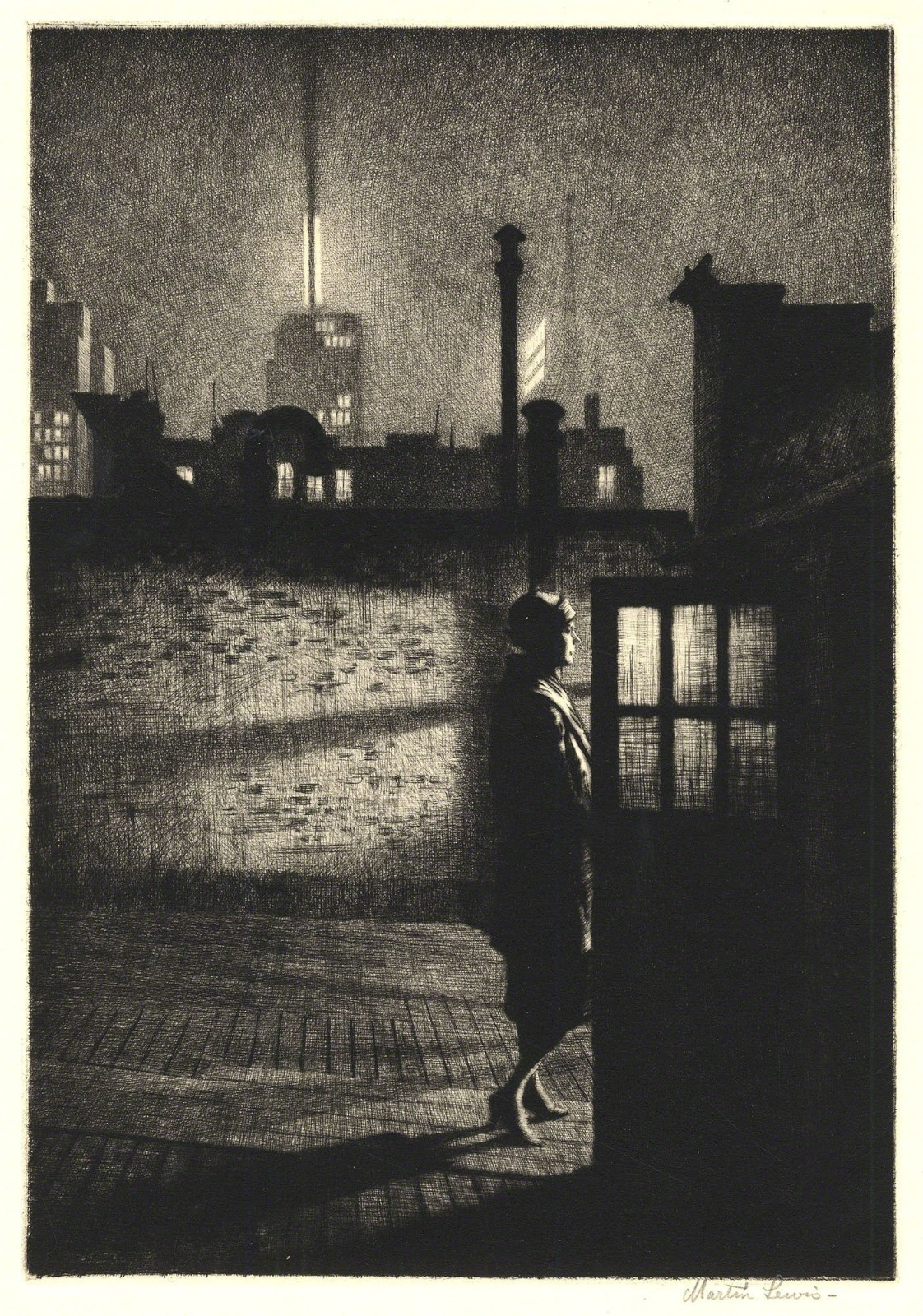 Martin Lewis: Little Penthouse 22x30 Archival Quality Fine Art Print Martin Lewis: Little Penthouse 22x30 Archival Quality Fine Art Print