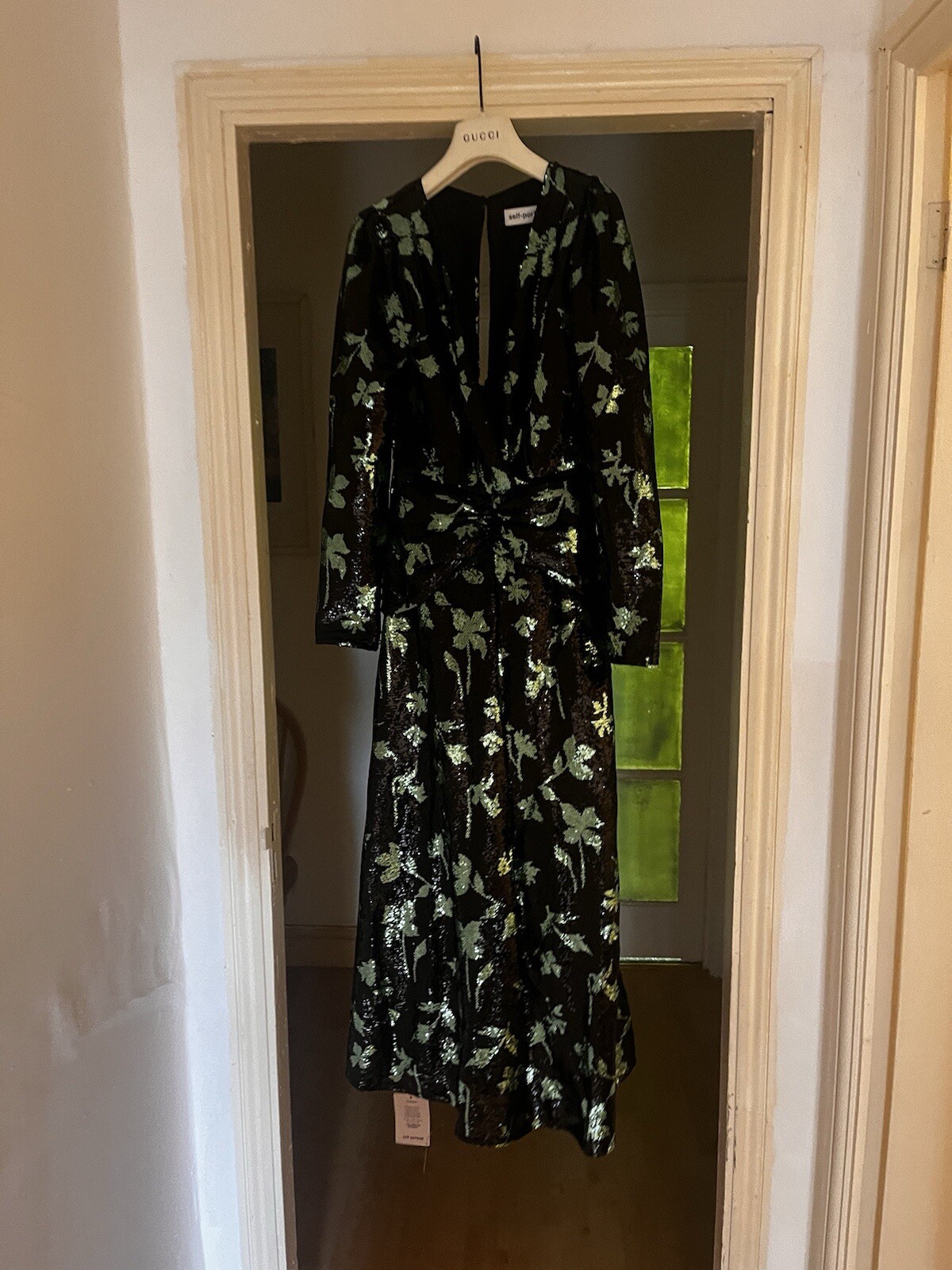 Self Portrait Twist Leaf Sequin Dress ORP £410.00 Self Portrait Twist Leaf Sequin Dress ORP £410.00