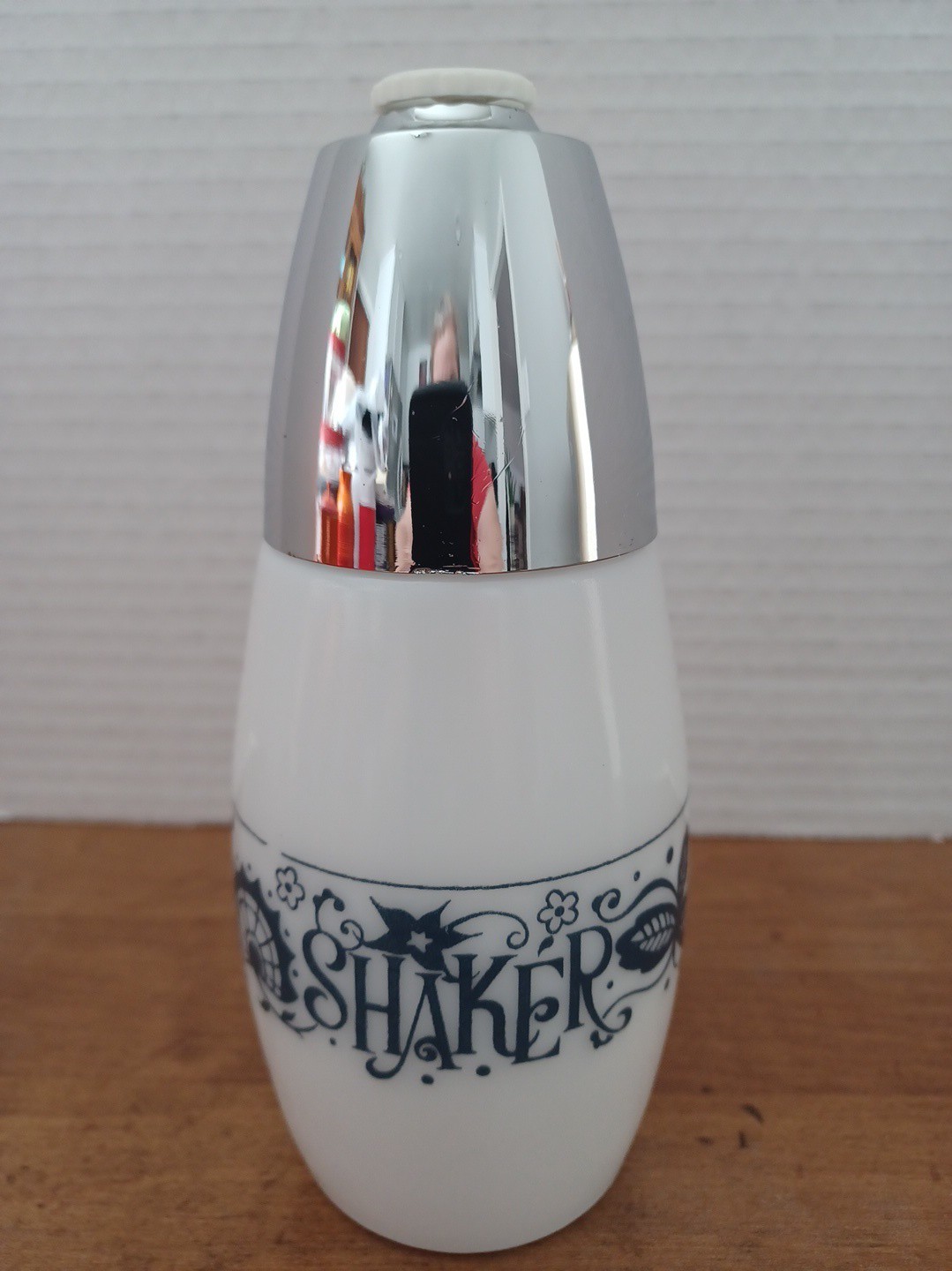 Vtg Gemco Corning Sugar Condiment Shaker Old Town Blue Onion Milk Glass 6.5