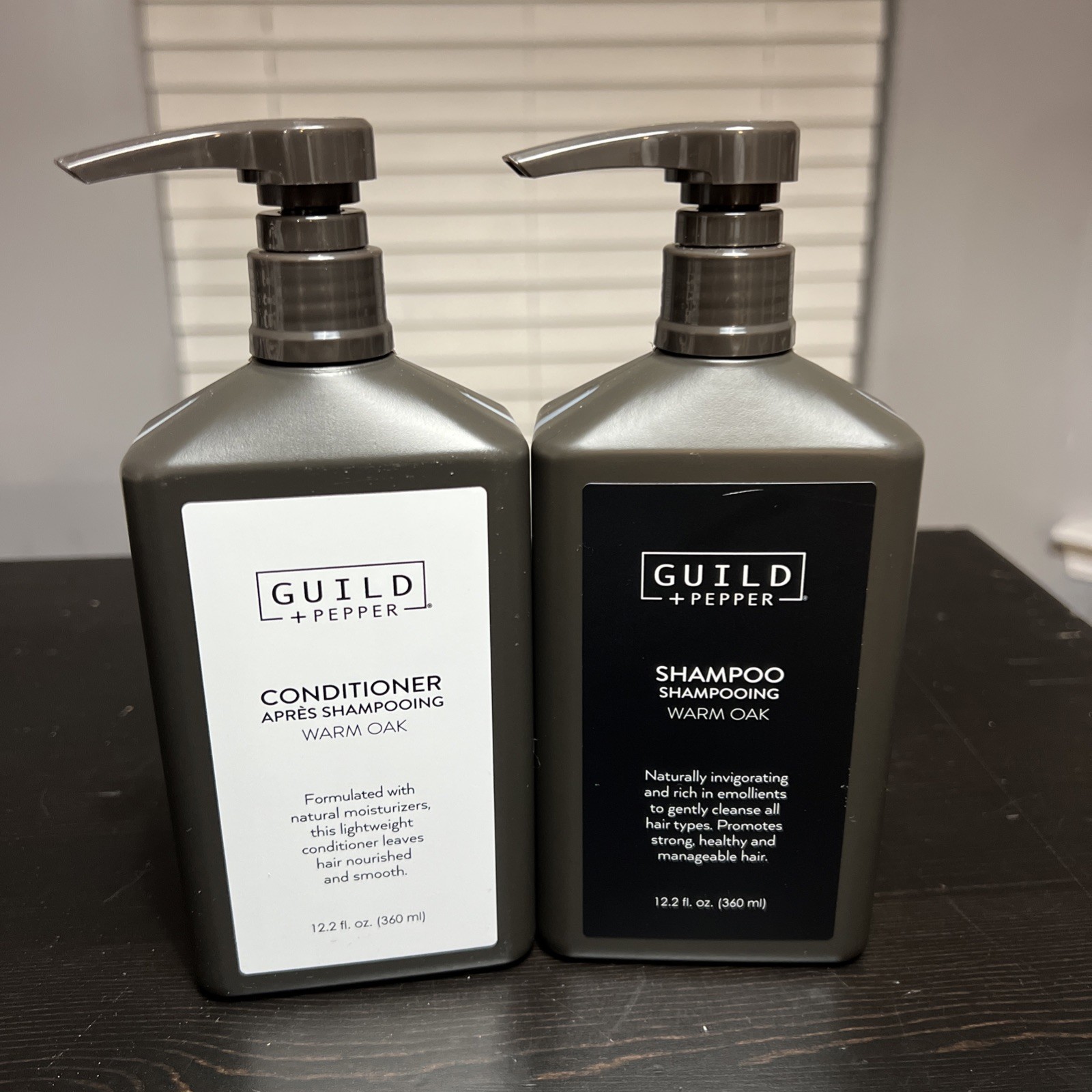 2 PACK Guild + Pepper Warm Oak Shampoo & Conditioner Combo Set Bundle 360ml New