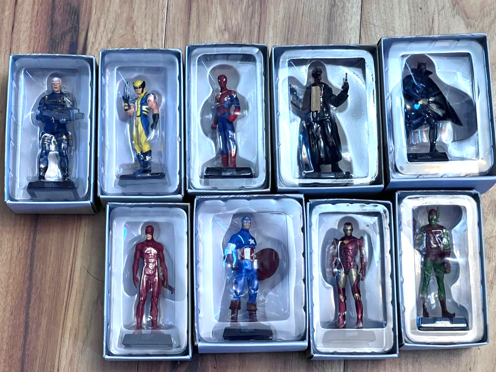 Set Of 9 Eaglemoss Classic Marvel Figurine Collection Spiderman Iron Man Set Of 9 Eaglemoss Classic Marvel Figurine Collection Spiderman Iron Man