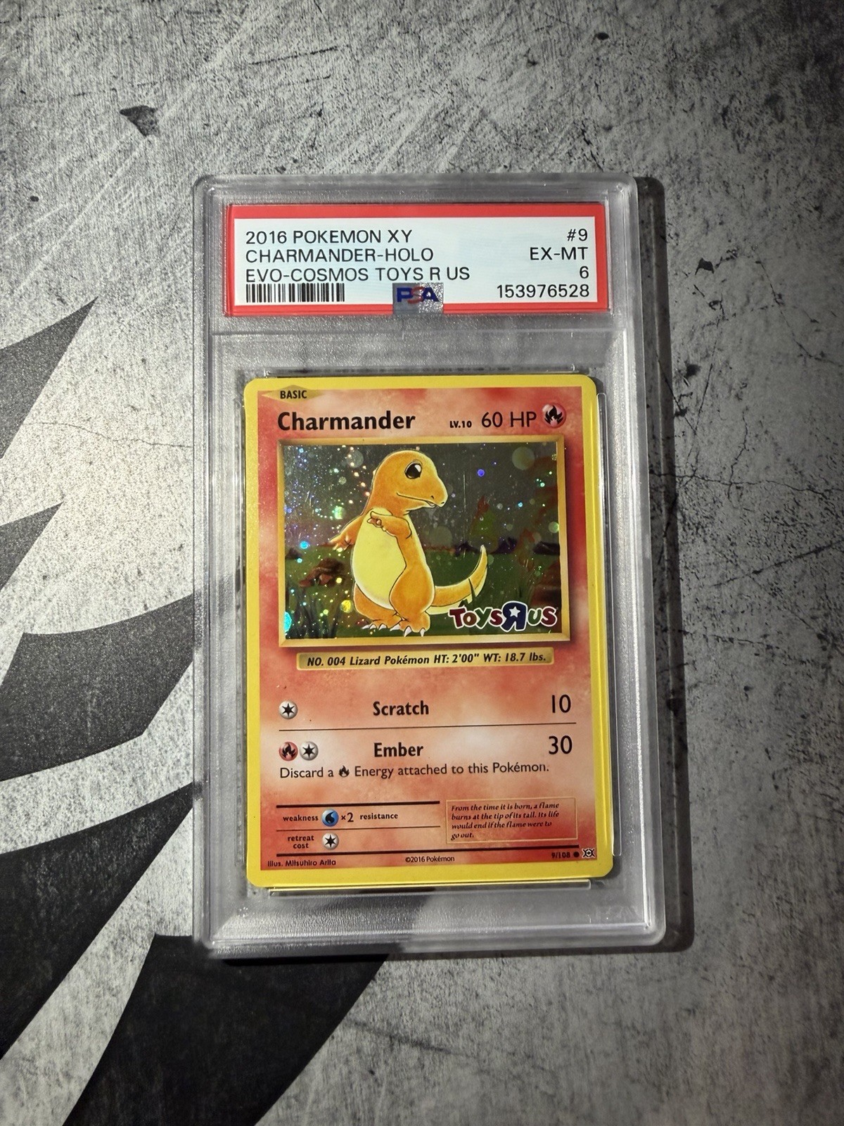 Charmander - (Toys R Us Promo) 009/108 Miscellaneous Cards & Products Holo PSA 6 Charmander - (Toys R Us Promo) 009/108 Miscellaneous Cards & Products Holo PSA 6